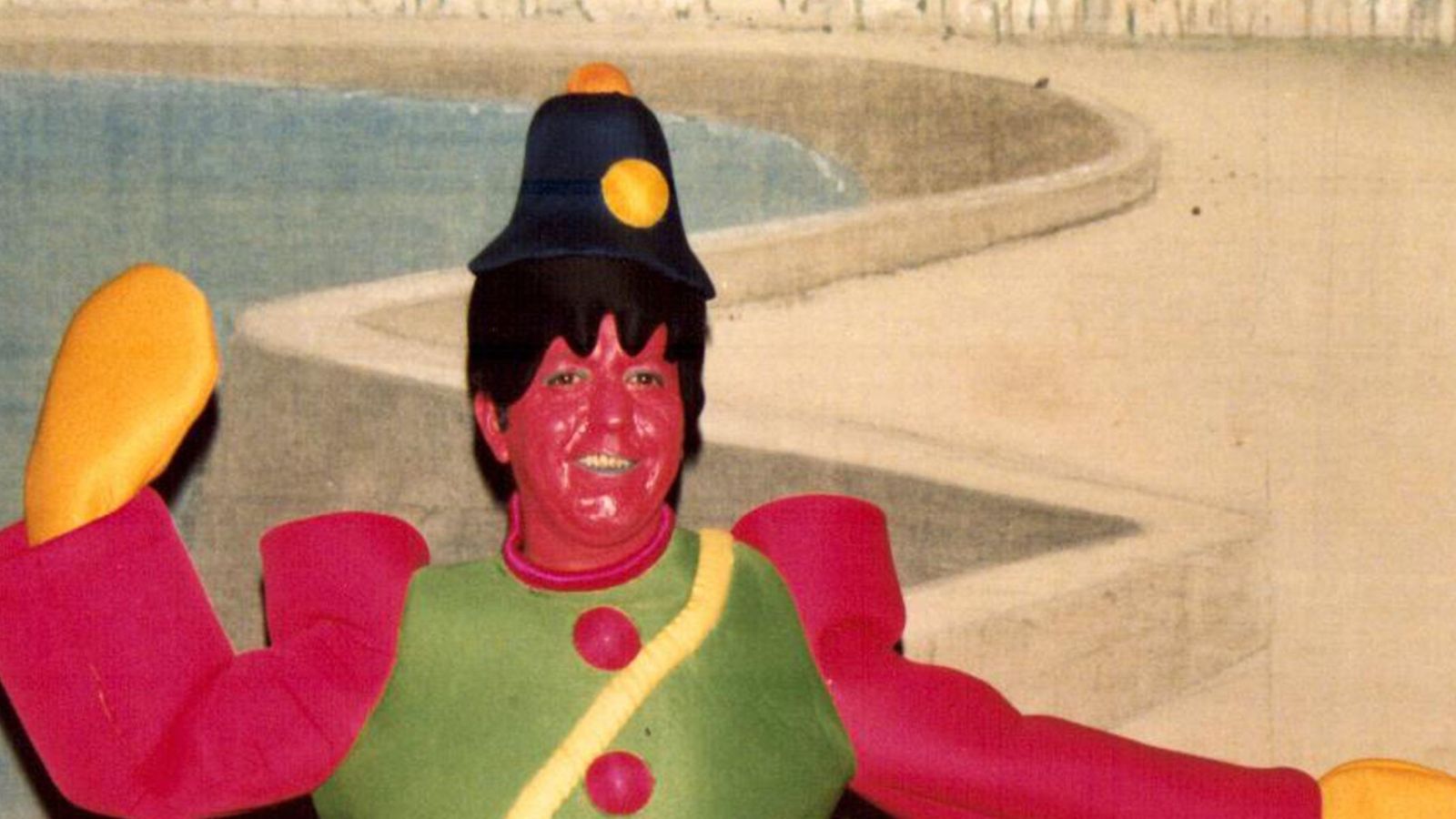 Con el tipo del coro 'Las plastilina' (1986).