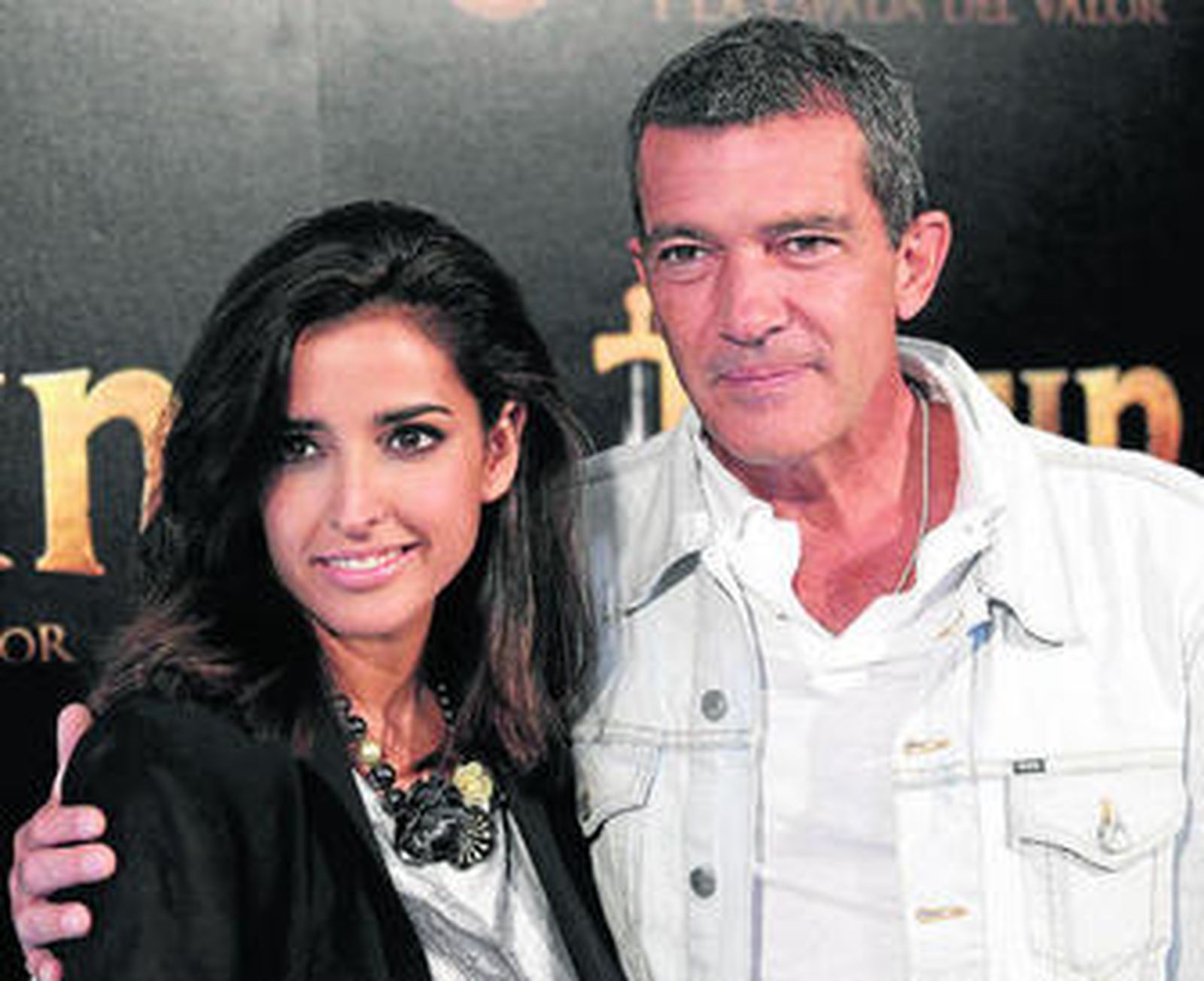 Antonio Banderas e Inma Cuesta, ayer, en la presentación de la película.