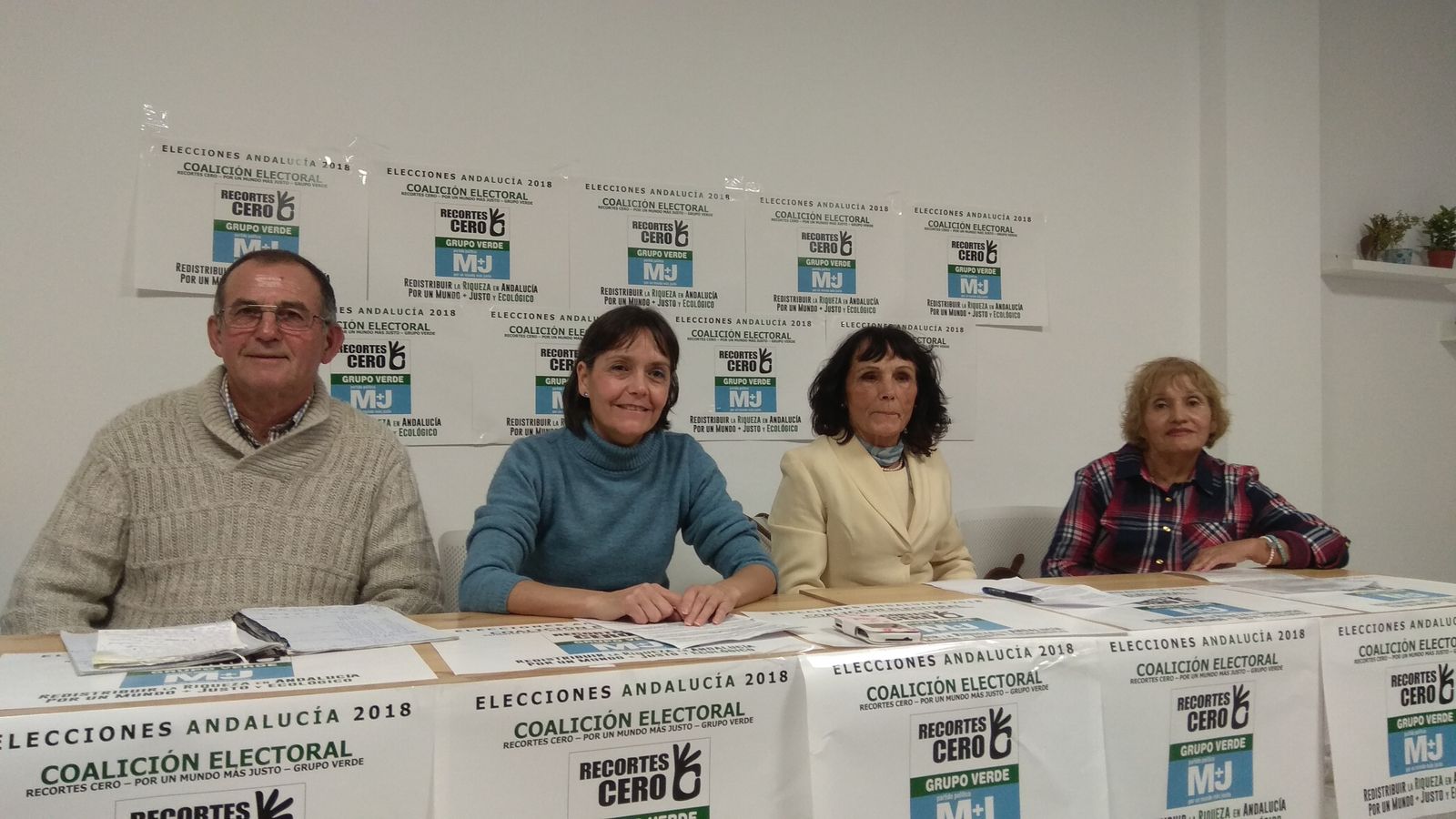 Candidatos de Recortes Cero a la lista por Málaga, encabezados por María Hita (2i)