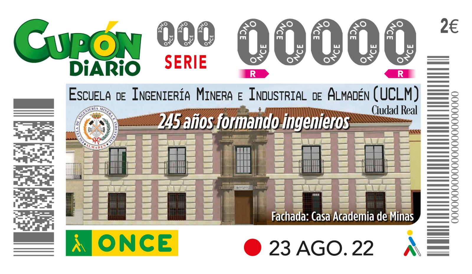 El cupón del sorteo premiado.