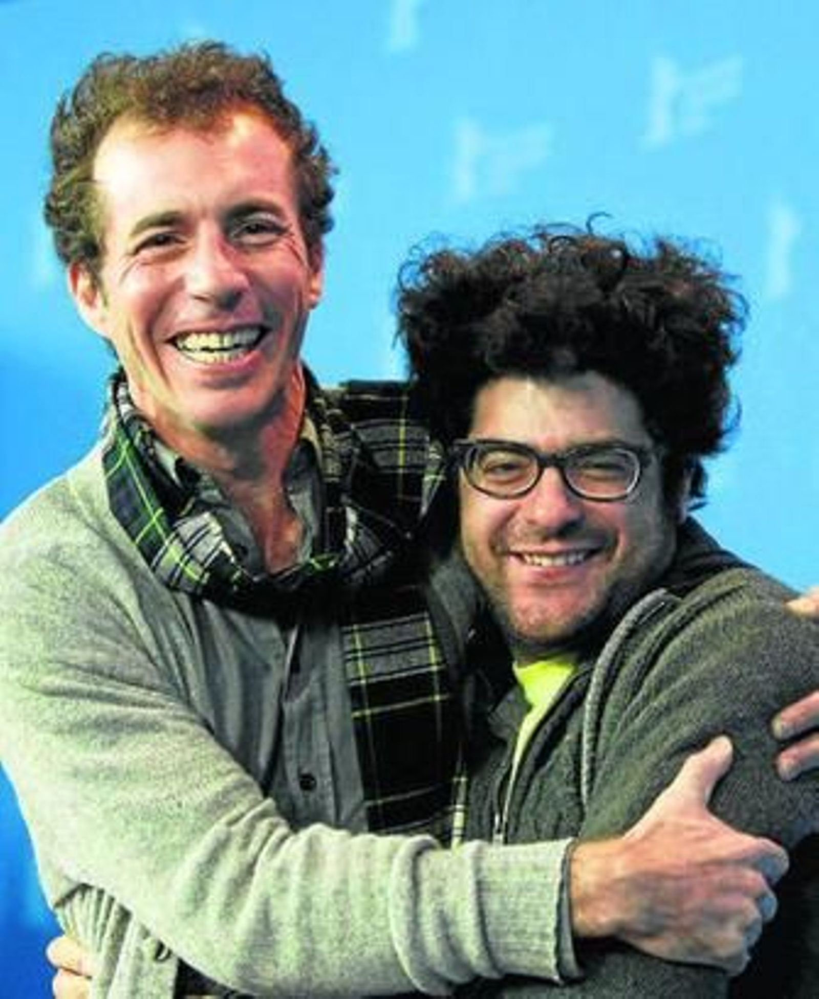 Esteban Bigliardi y Rodrigo Moreno, ayer, a su paso por la Berlinale.
