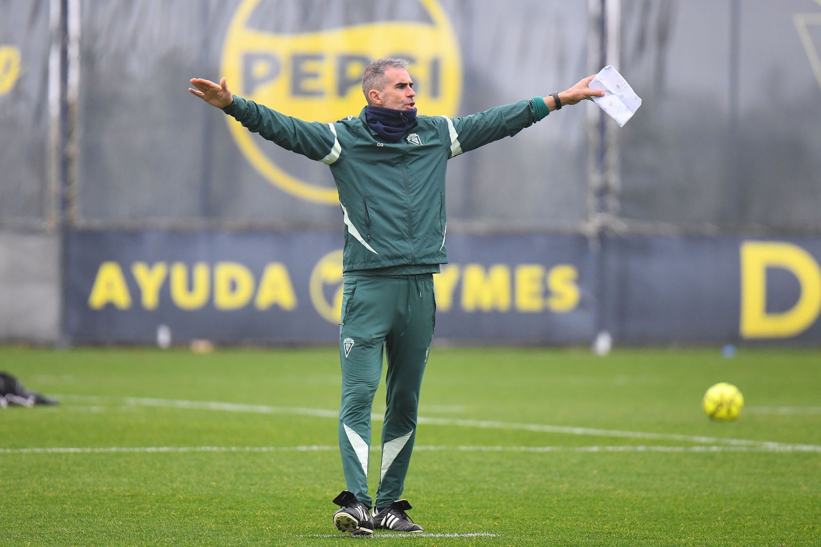 Garitano durante un entrenamiento de esta semana.