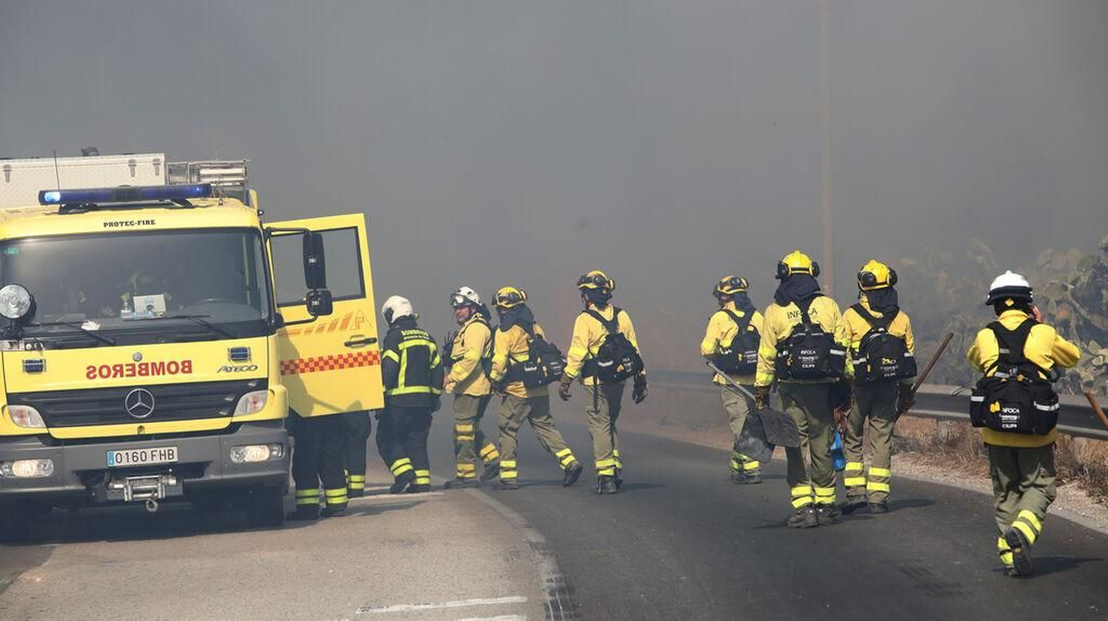 Grave incendio en la campiña de Jerez