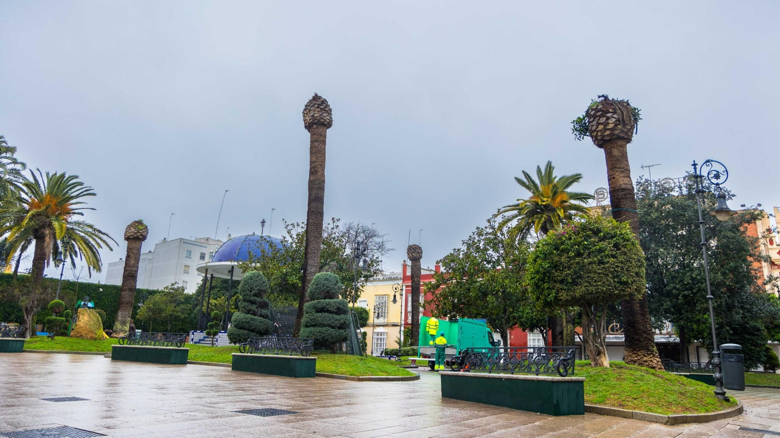 La alameda Moreno de Guerra, en el centro de San Fernando