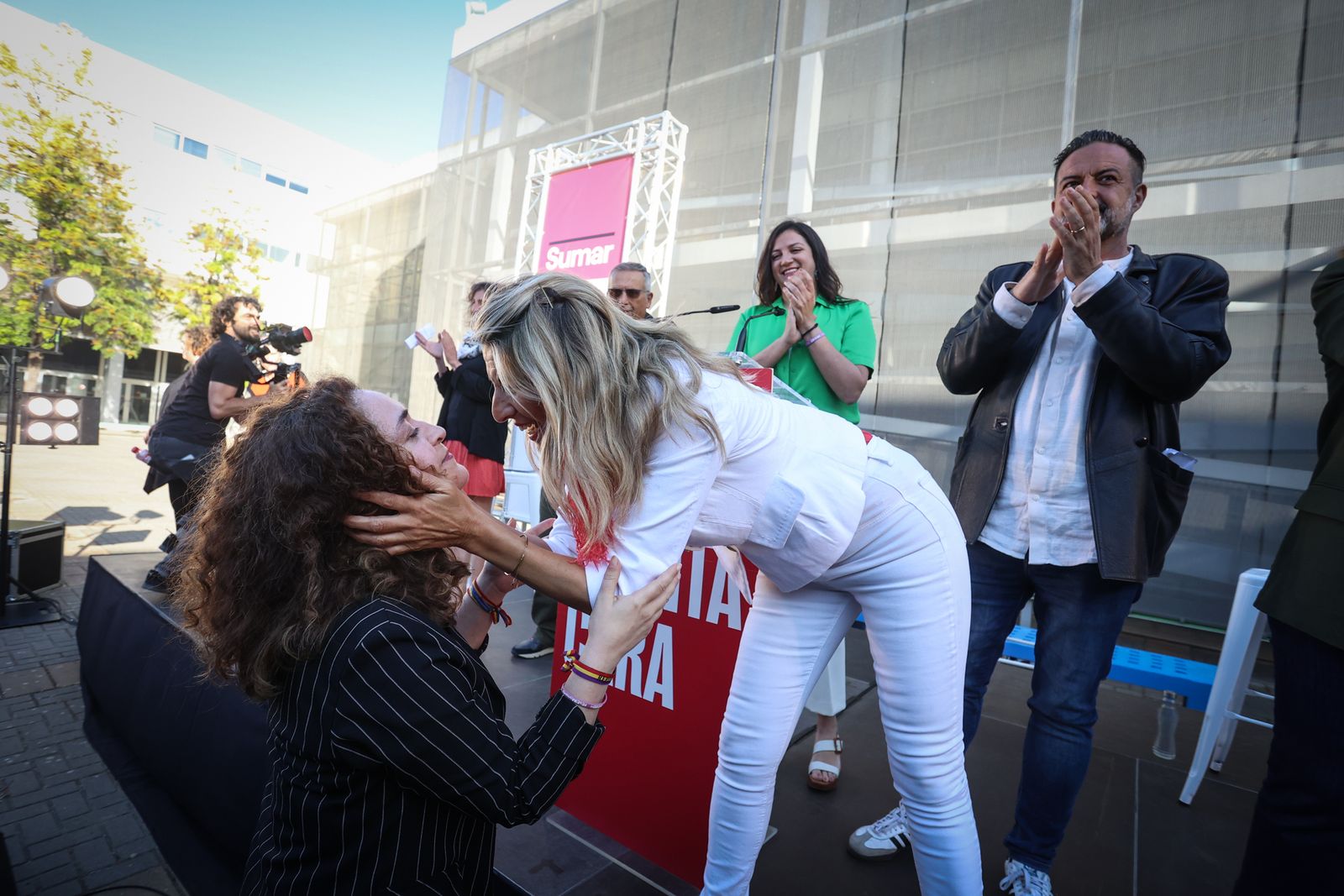 Imágenes del mitin de SUMAR con Yolanda Díaz en Jerez