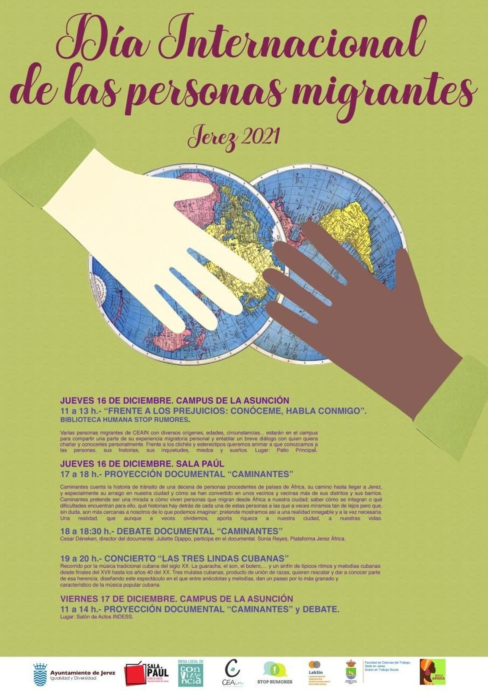 Detalle del cartel del Día de las Personas Migrantes. Detalle del cartel del Día de las Personas Migrantes.