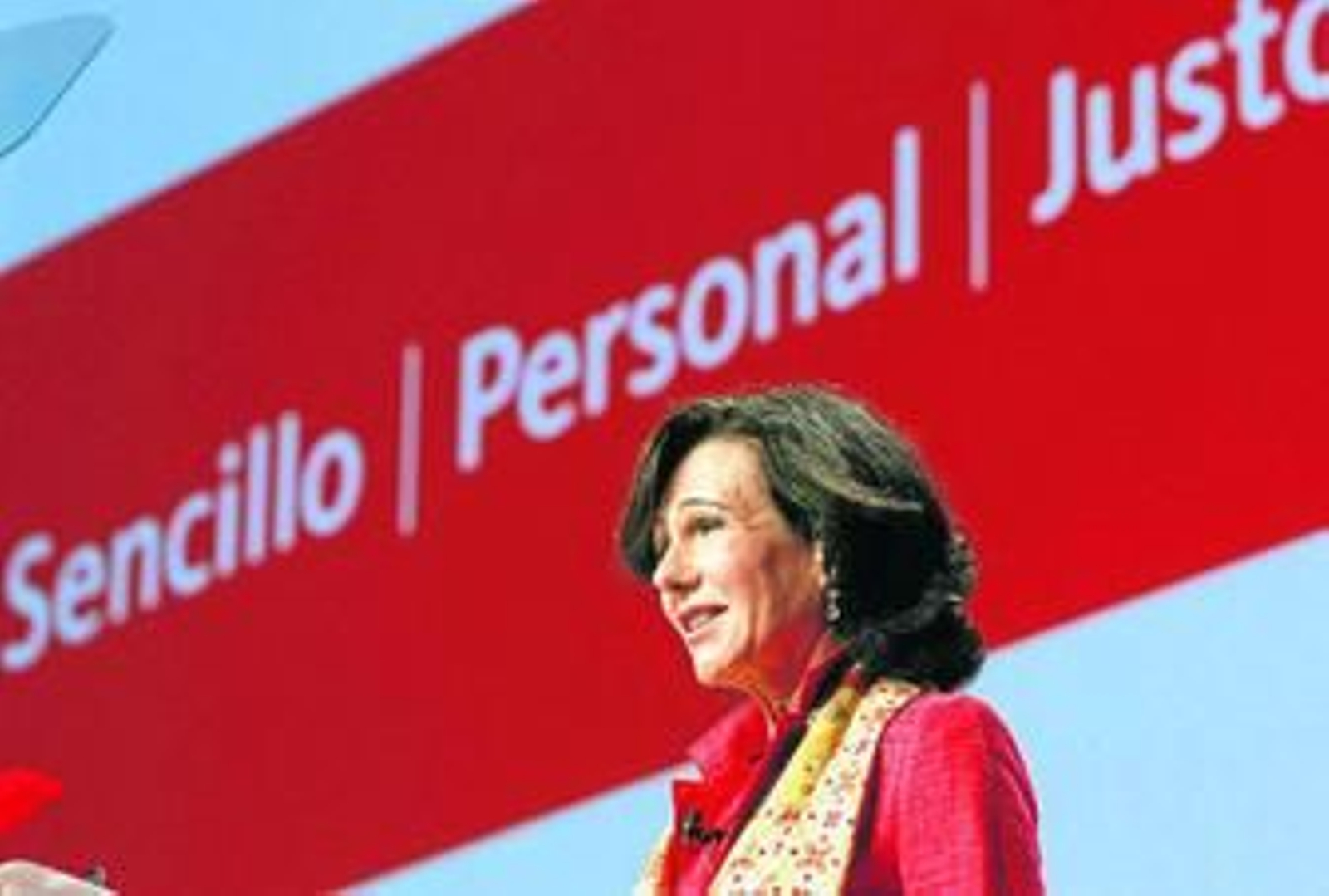 Ana Botín, ayer durante la junta de accionistas del Santander.