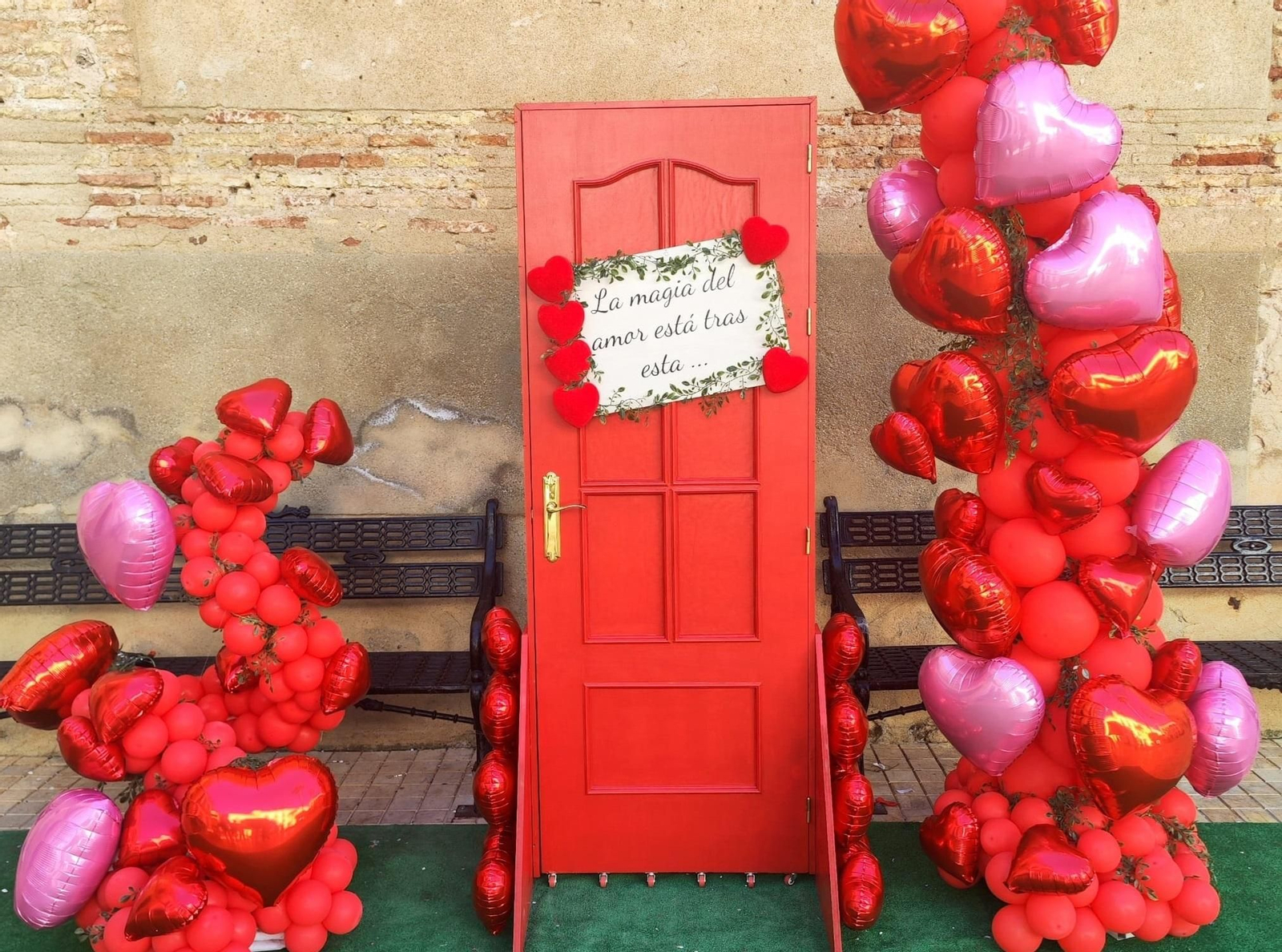 Photocall ubicado en la Plaza Mayor.