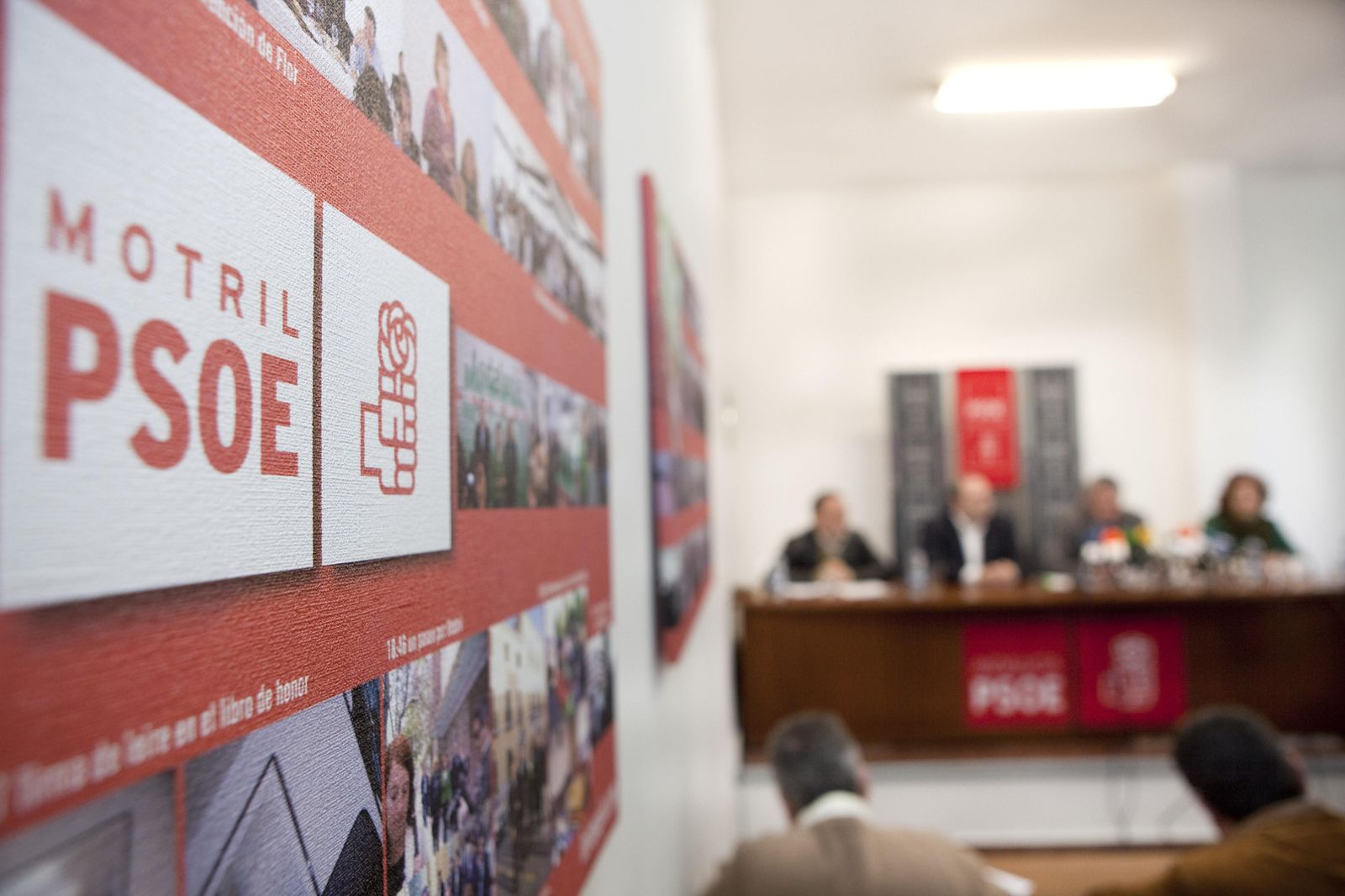 Imagen de archivo de una comparecencia en la sede de PSOE de Motril