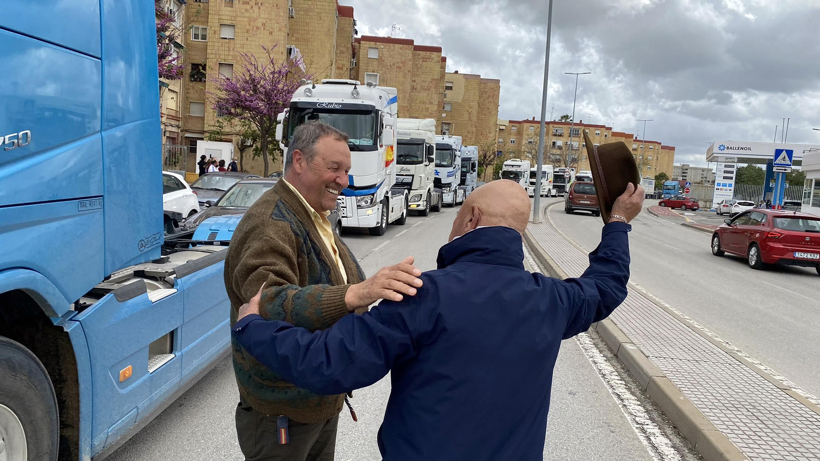 Caravana de transportistas por Jerez