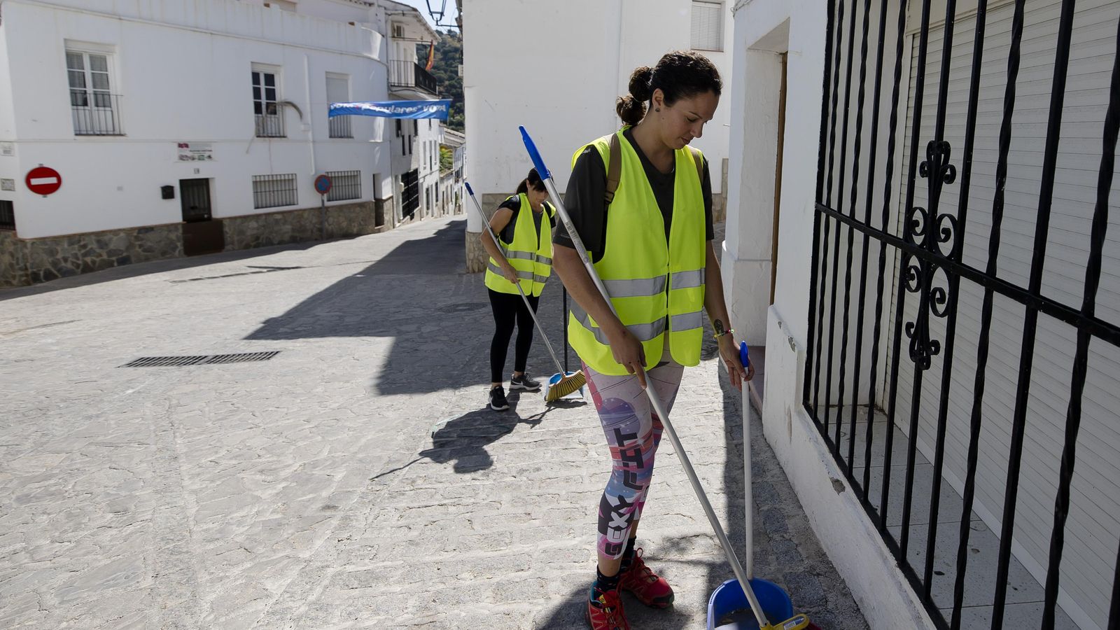 Trabajadoras de la limpieza de una bolsa de empleo. Trabajadoras de la limpieza de una bolsa de empleo.