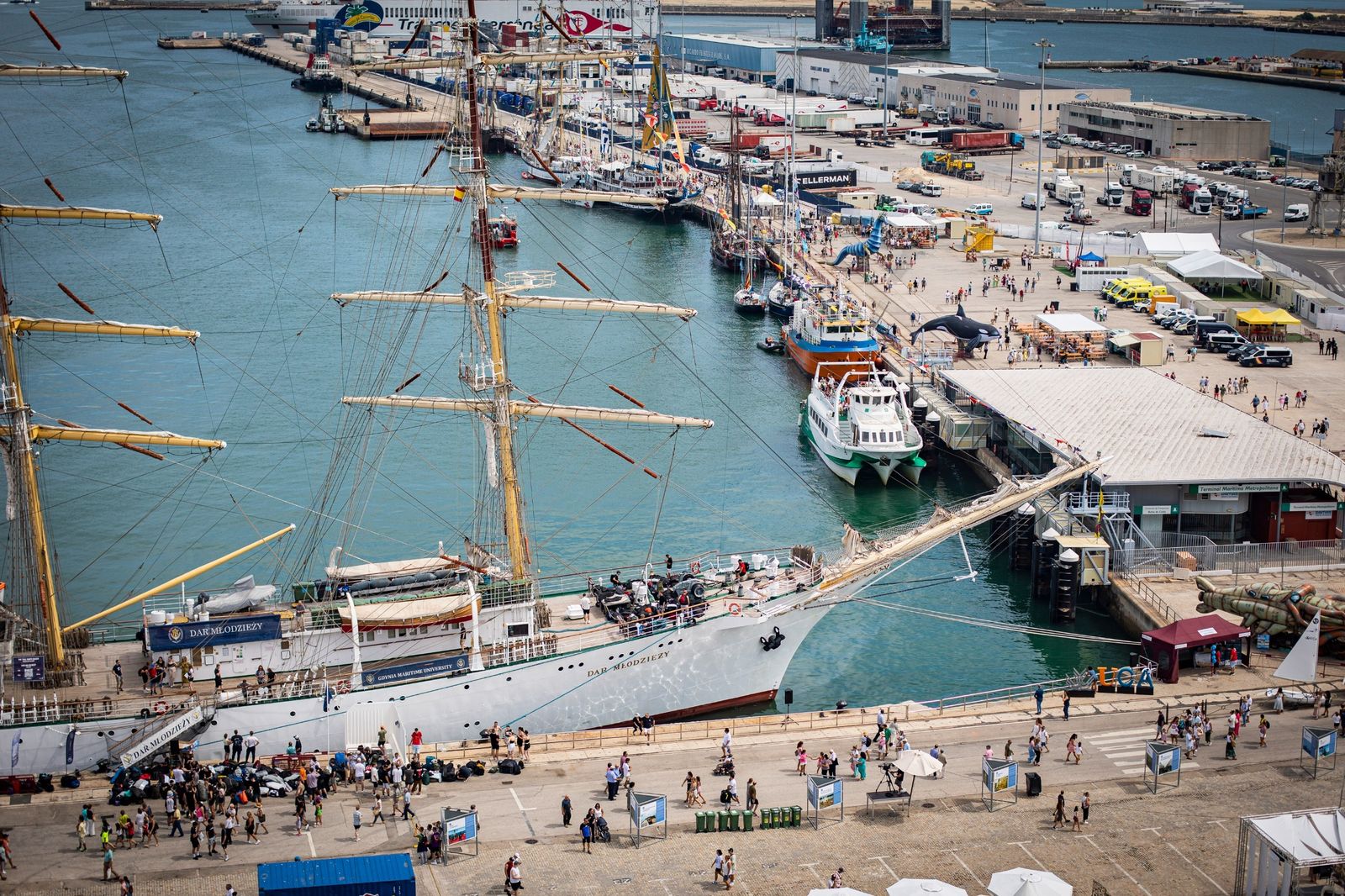 Las imágenes de la Gran Regata 2023 de Cádiz, desde el cielo