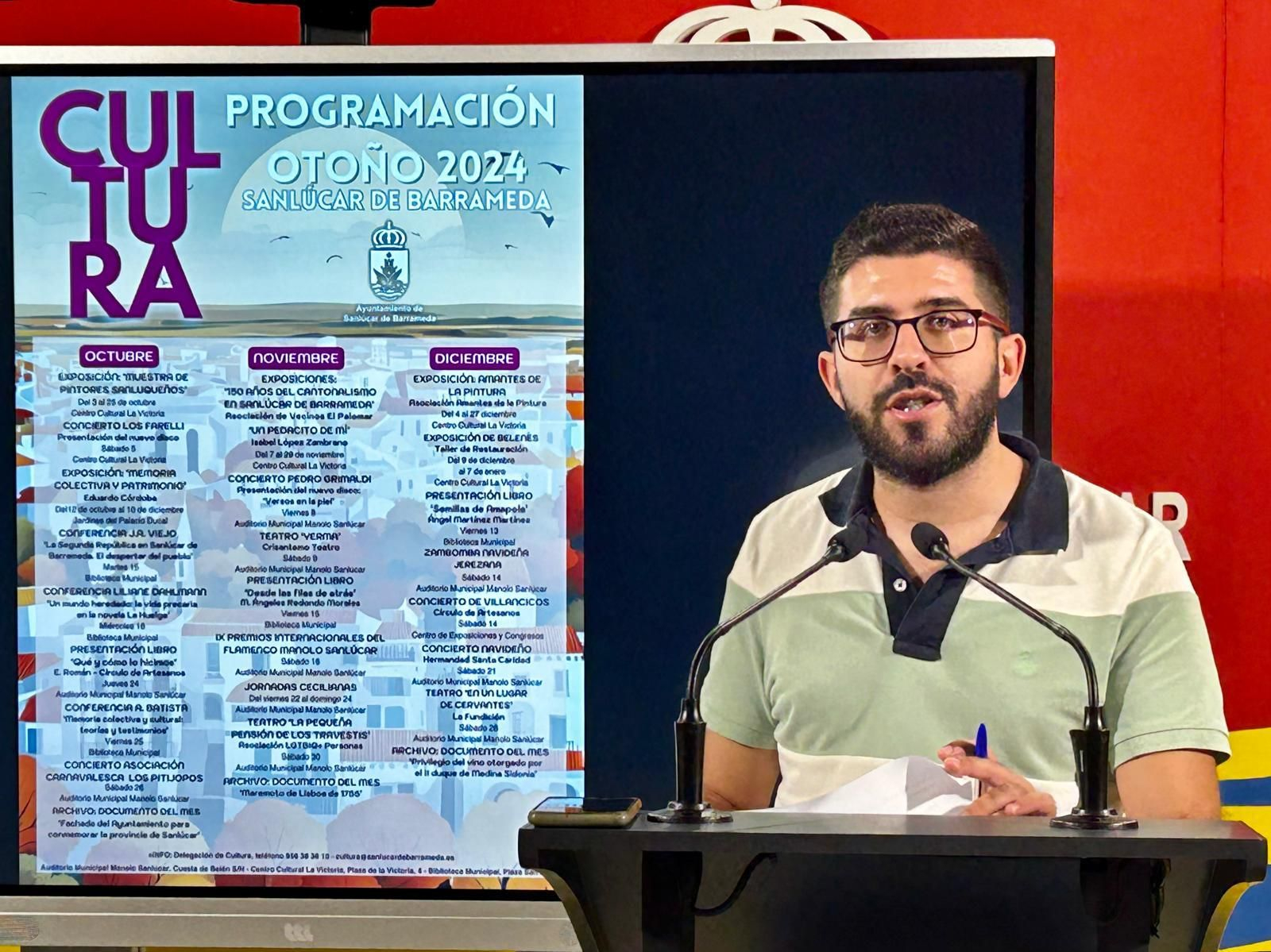 Narciso Vital presenta la programación cultural de otoño. Narciso Vital presenta la programación cultural de otoño.