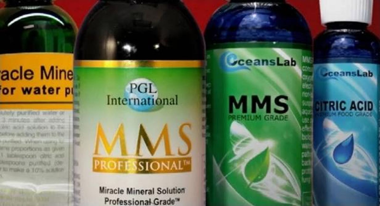 Frascos de la Solución Mineral Milagrosa