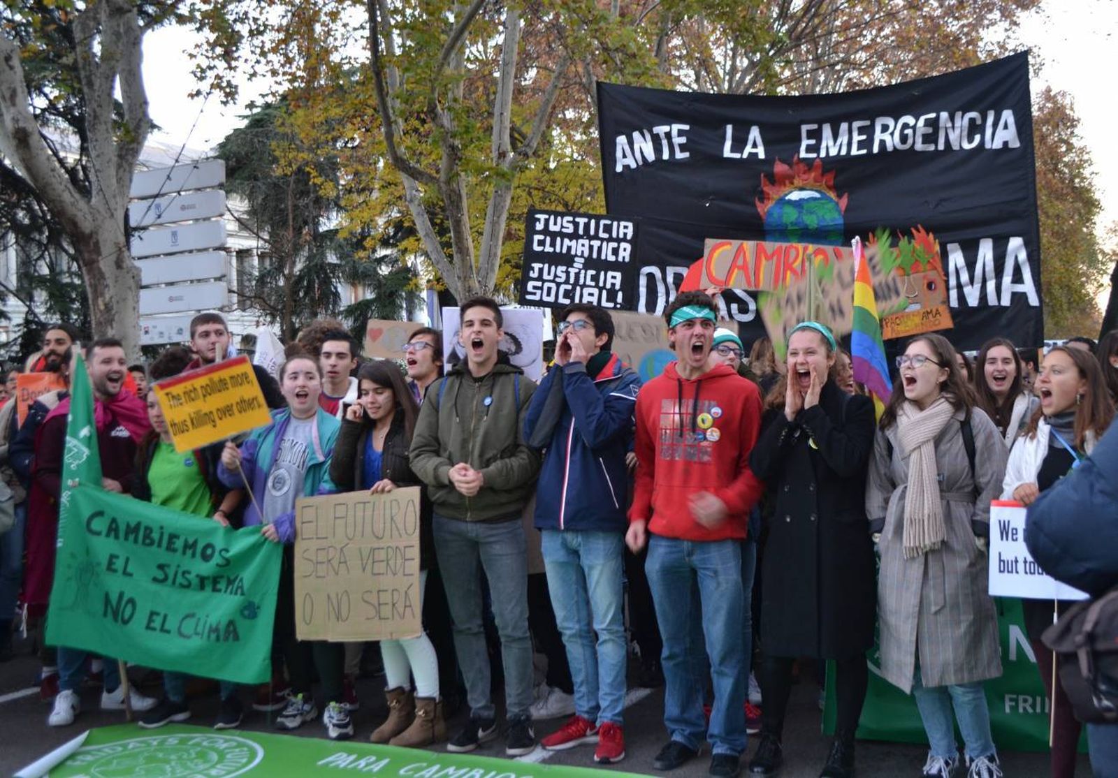 Imagen de una protesta por el cambio climático.