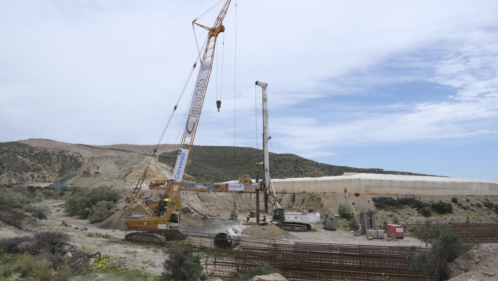 Imágenes de la visita a las obras del AVE en Almería.