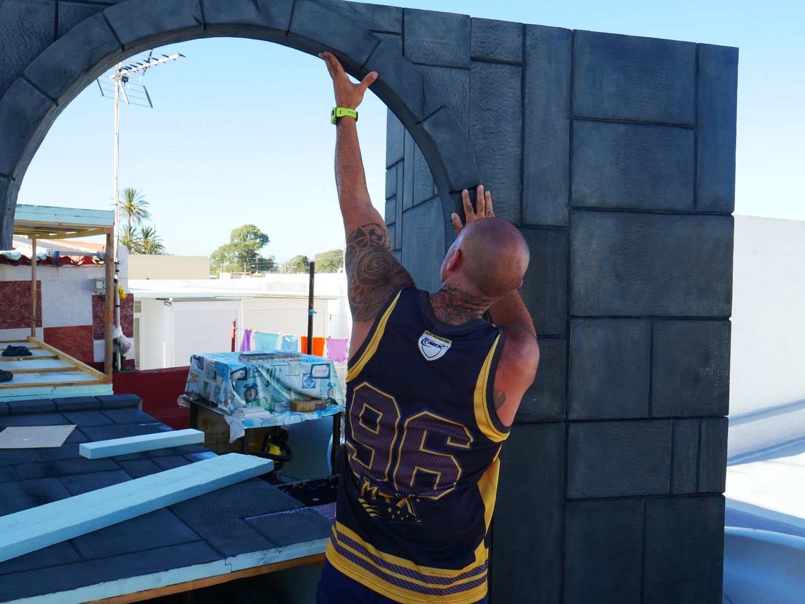 Preparativos para Halloween en Villa Carmela, en San Fernando