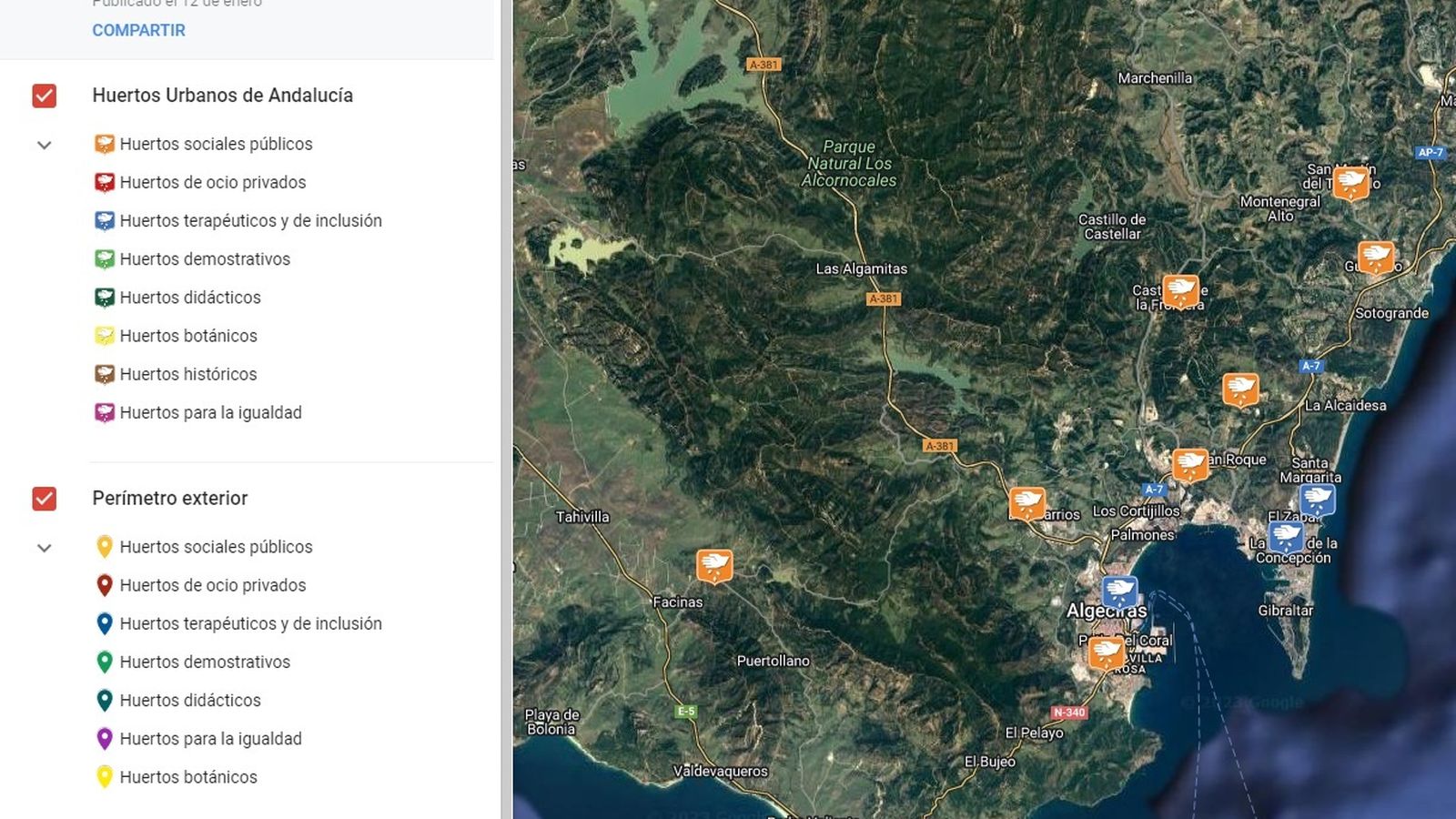 Huertos sociales y urbanos en el Campo de Gibraltar.