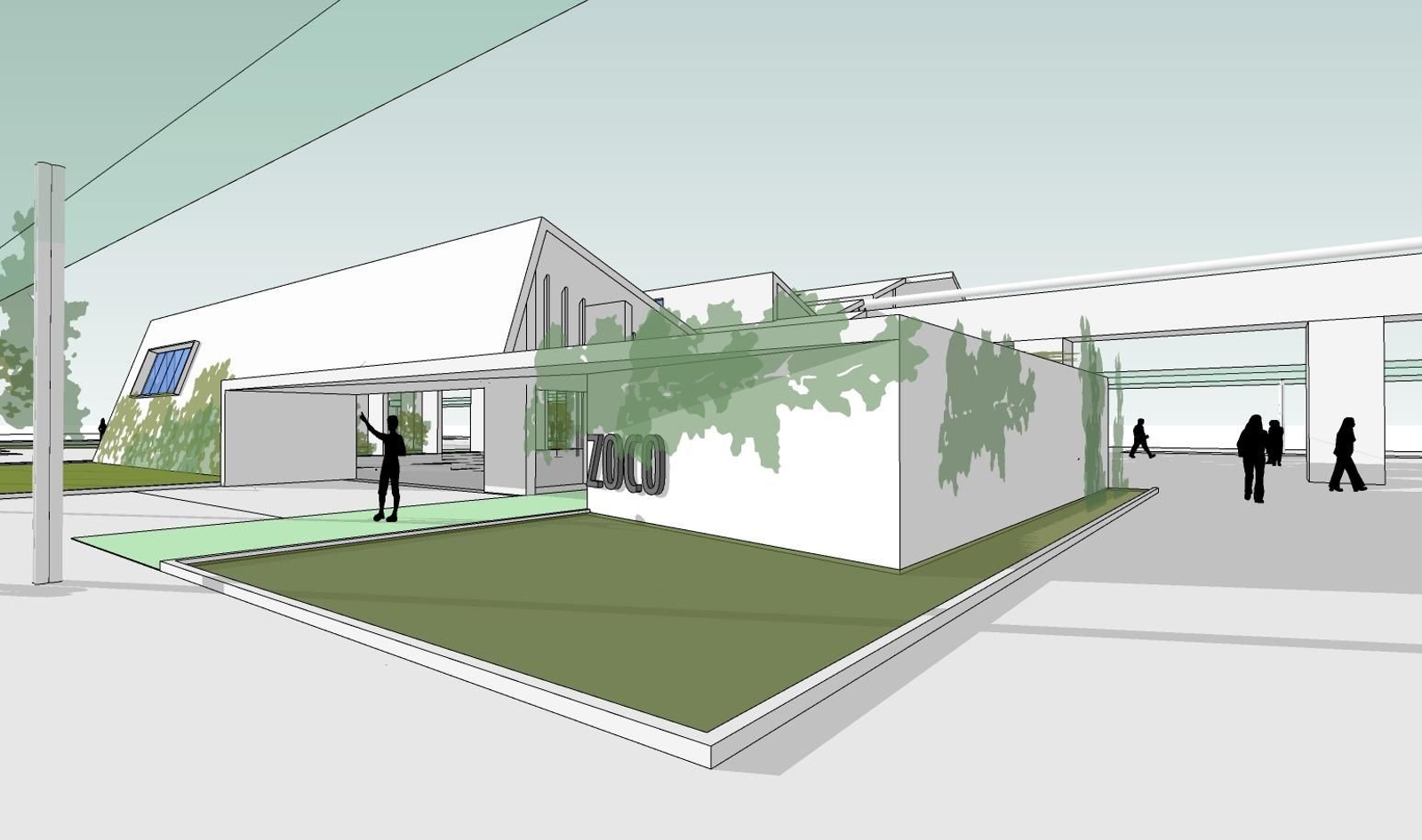 Imagen virtual del Zoco del proyecto Qanat de la avenida Thomas Alva Edison de la Cartuja.