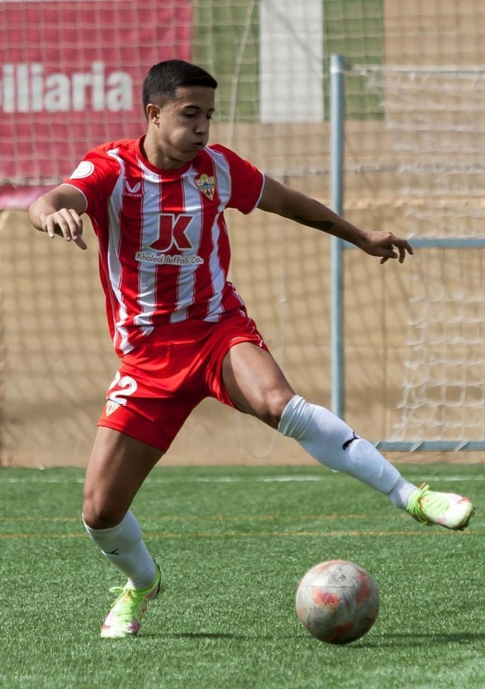 El mediapunta portugués, en el encuentro ante el Rusadir en Huércal de Almería
