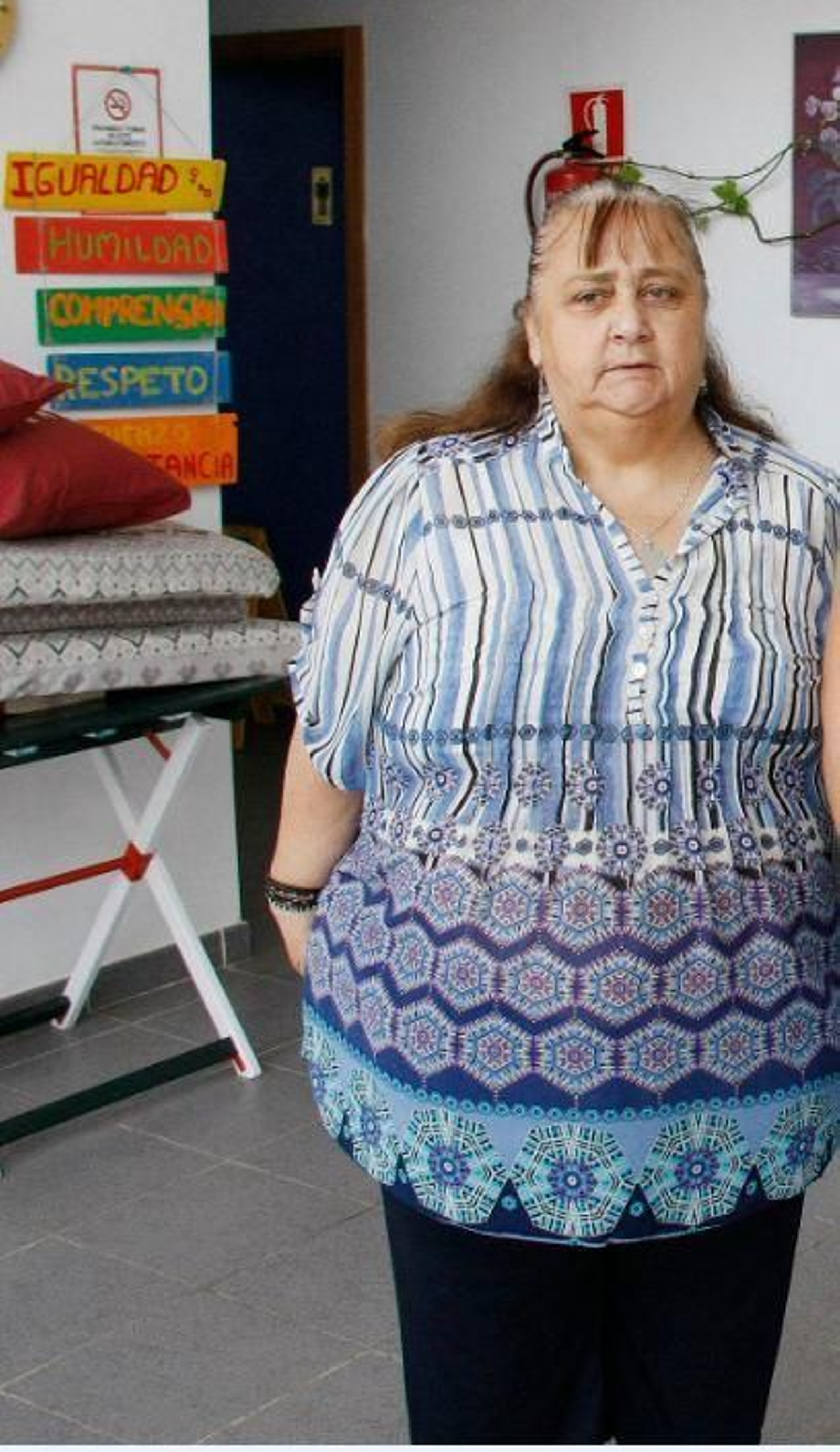 Manoli Bautista, en una imagen tomada hace unos meses en la casa de de acogida de Anydes.