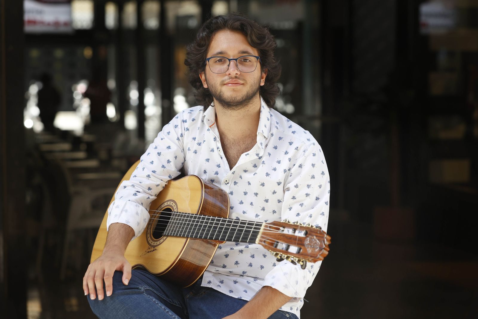 El guitarrista David de Arahal.