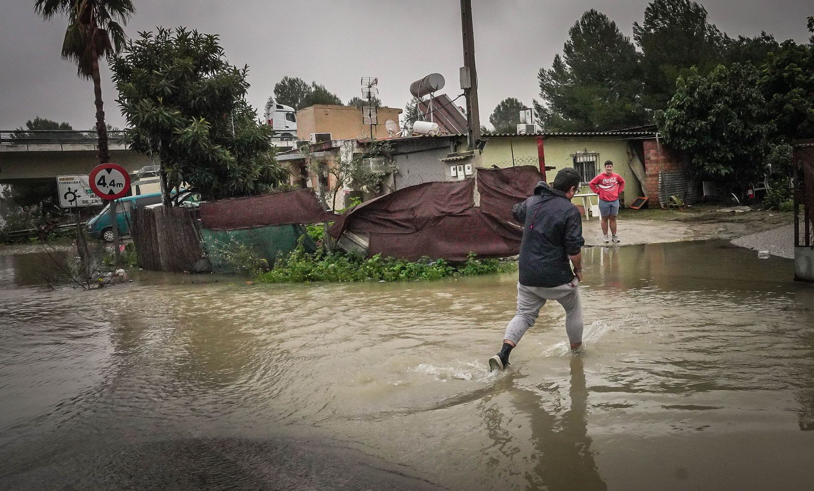 Imágenes de las graves consecuencias de la crecida del rio Guadalete en la zona rural de Jerez
