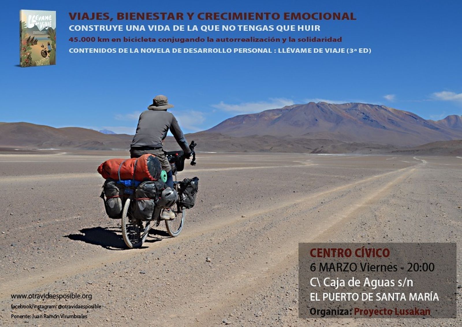 Charla del viajero Juan Ramón Virumbrales, Raymon, en el centro cívico.