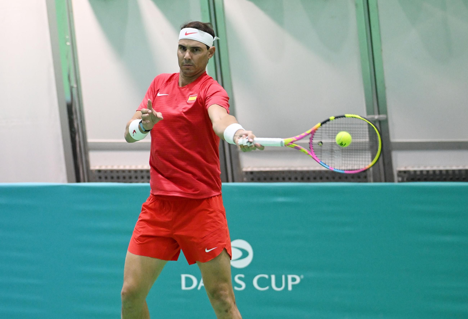 Rafa Nadal ya se pone a punto en Málaga: las imágenes de su primer entrenamiento