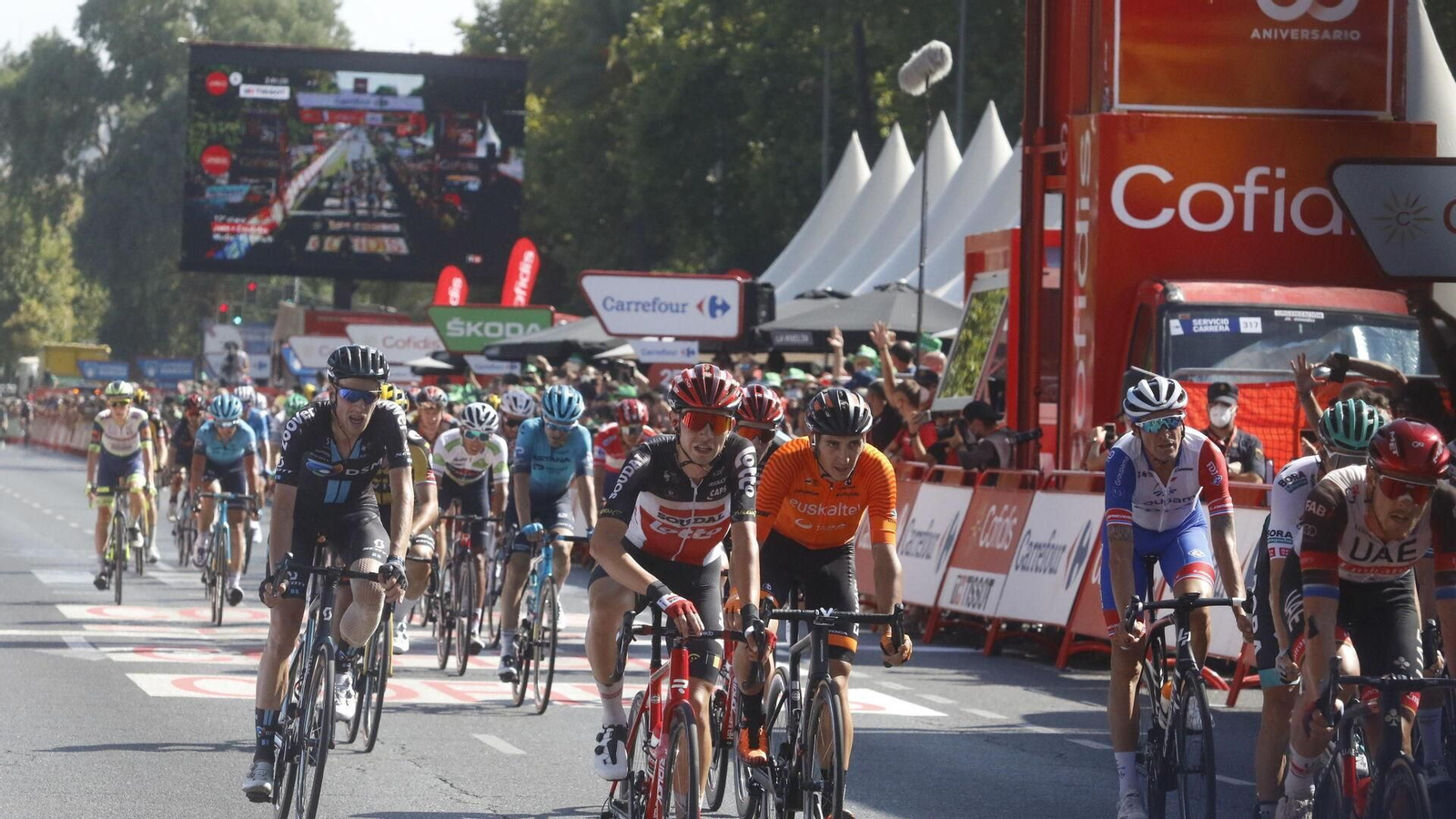 La Vuelta Ciclista a España en su llegada a Córdoba el año 2021.