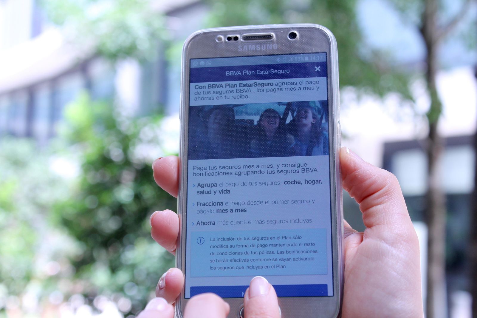 El Plan Estar Seguro lanzado hace casi un mes a la venta en las oficinas del banco estará disponible en internet y el móvil desde hoy.