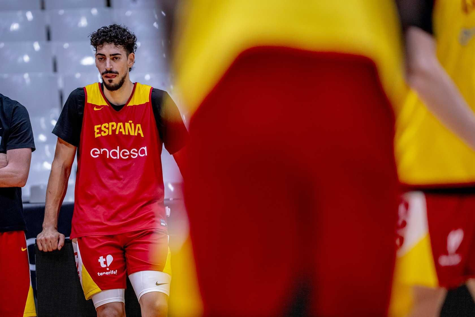 España se entrena en el Olímpic de Badalona con Alberto Díaz de espectador