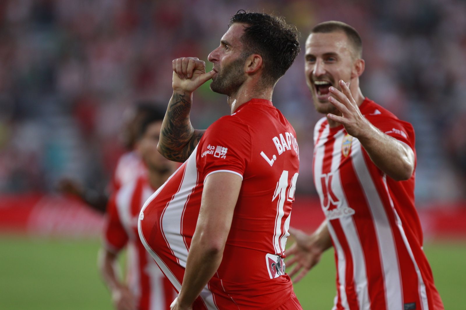 Imágenes del partido de fútbol U.D. Almería-Girona F.C.