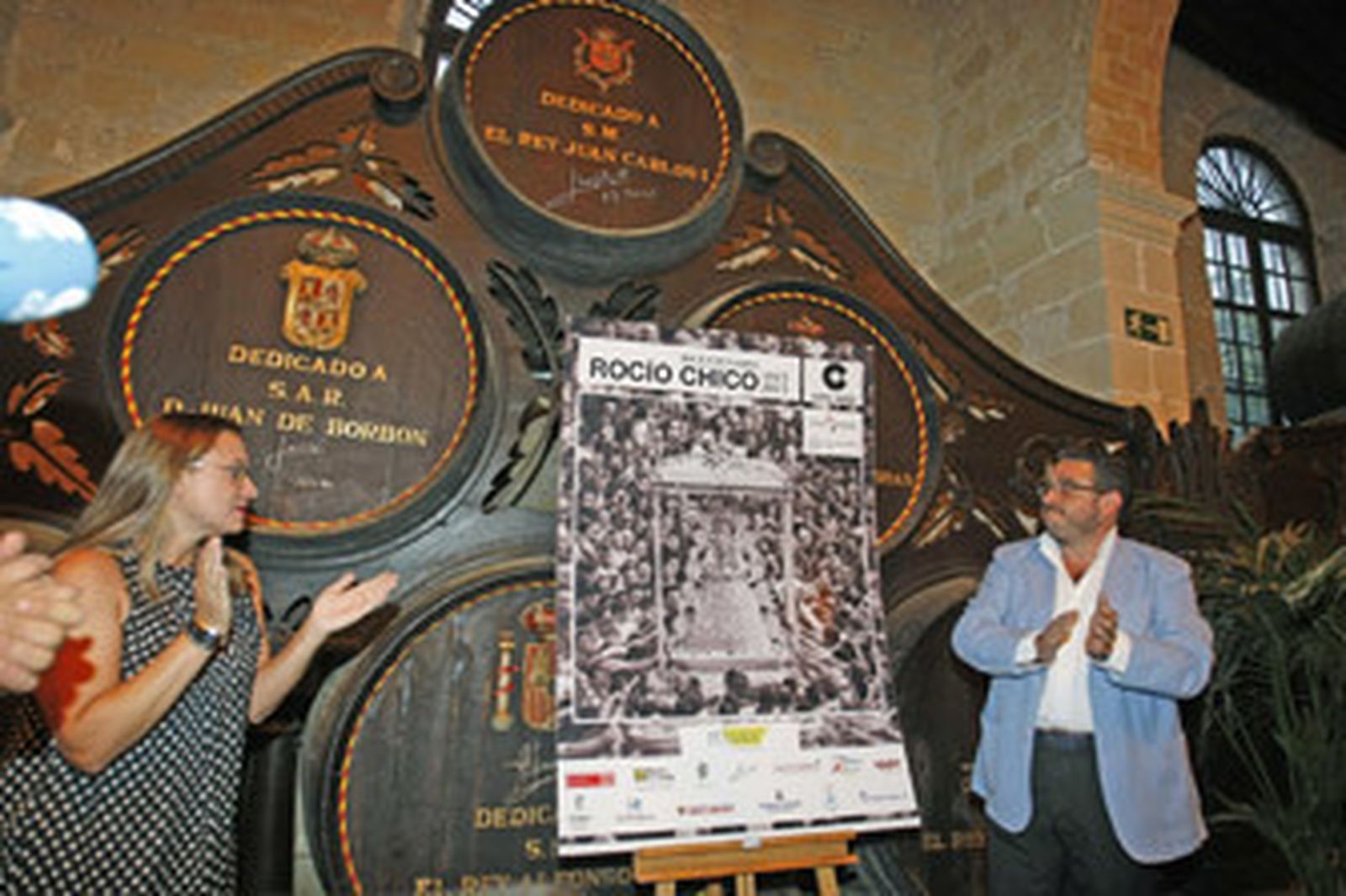 Presentación del cartel la noche del pasado martes en la bodega Los Reyes. /Pascual