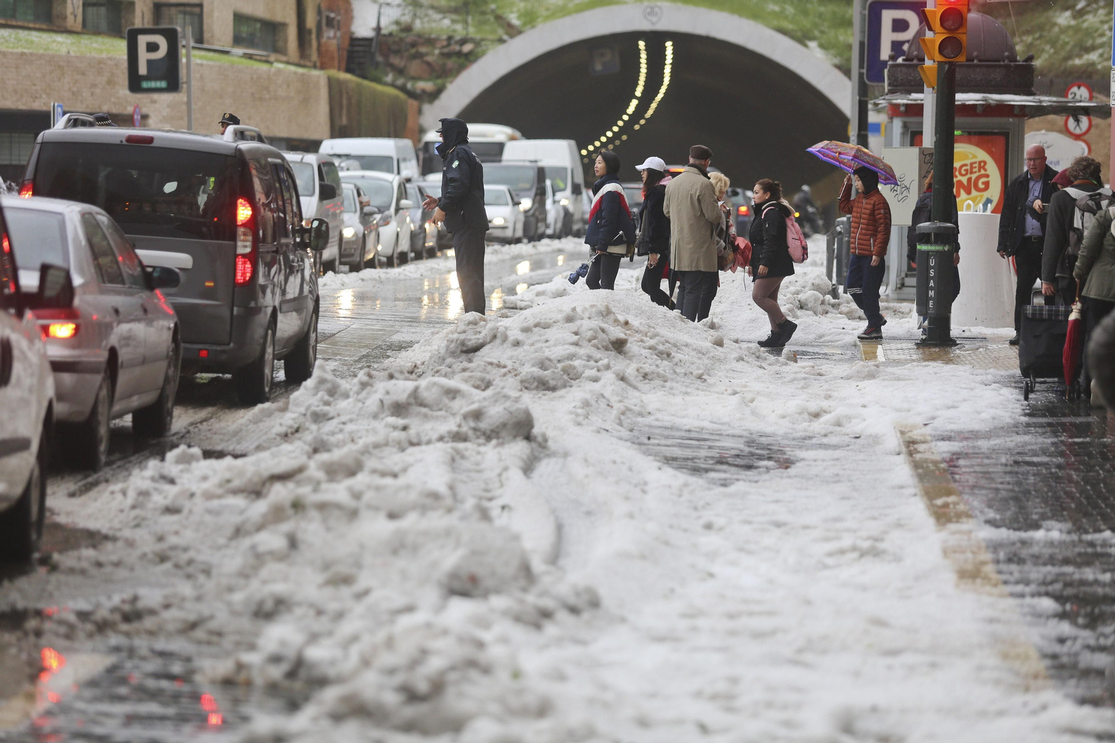 Fotos de la fuerte granizada registrada en Málaga