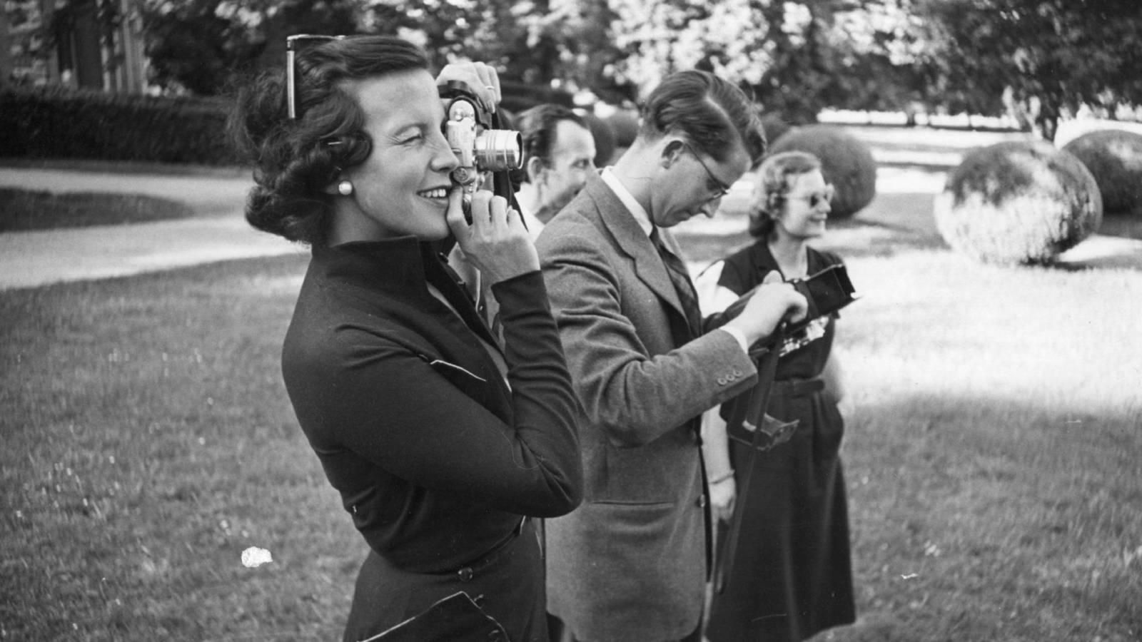 La princesa Lilian, en primer plano, y Balduino a su lado.