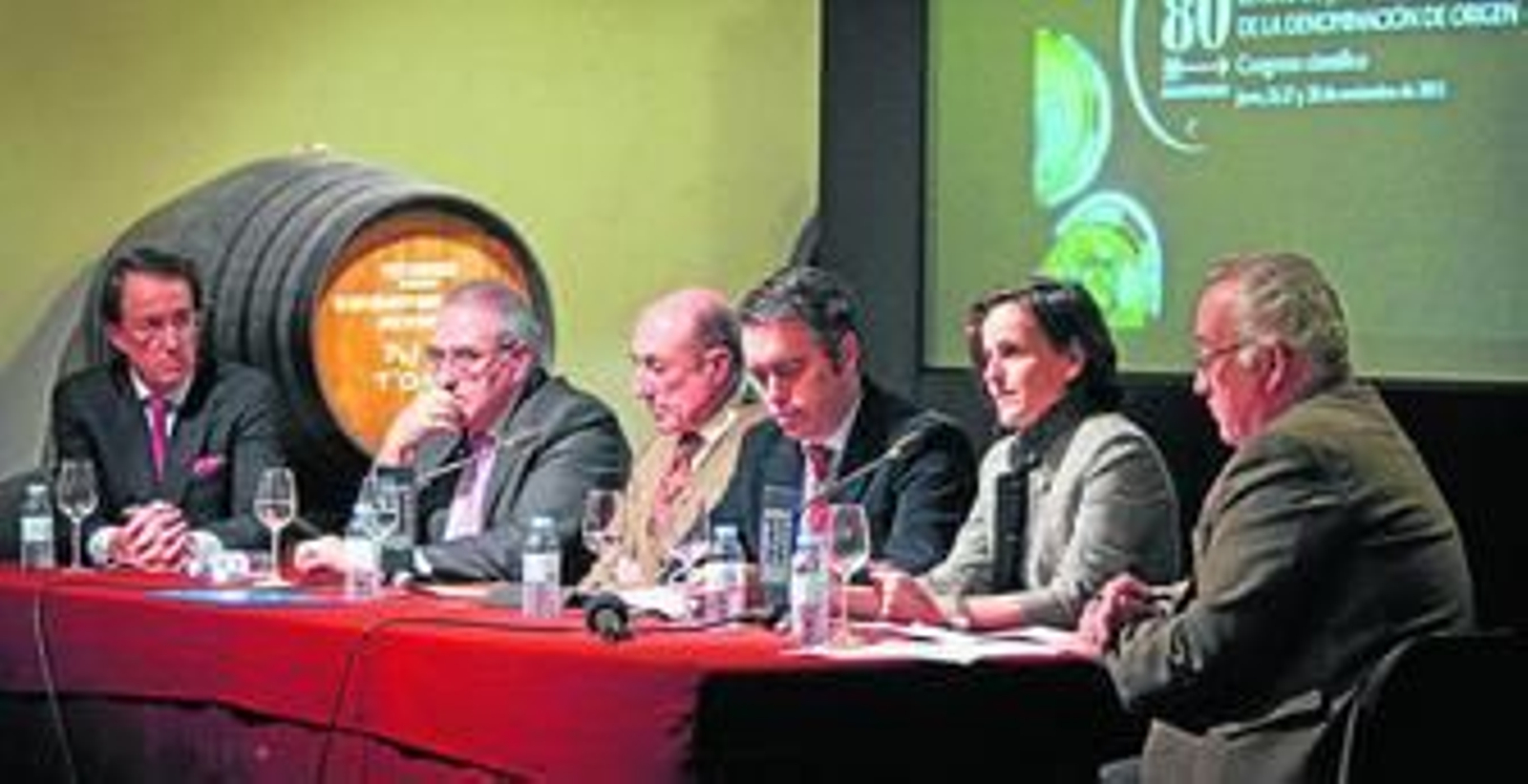 De izquierda a derecha, Mauricio González Gordon, Jorge Pascual, Beltrán Domecq, Rafael Navas, Helena Rivero y Eduardo Ojeda.