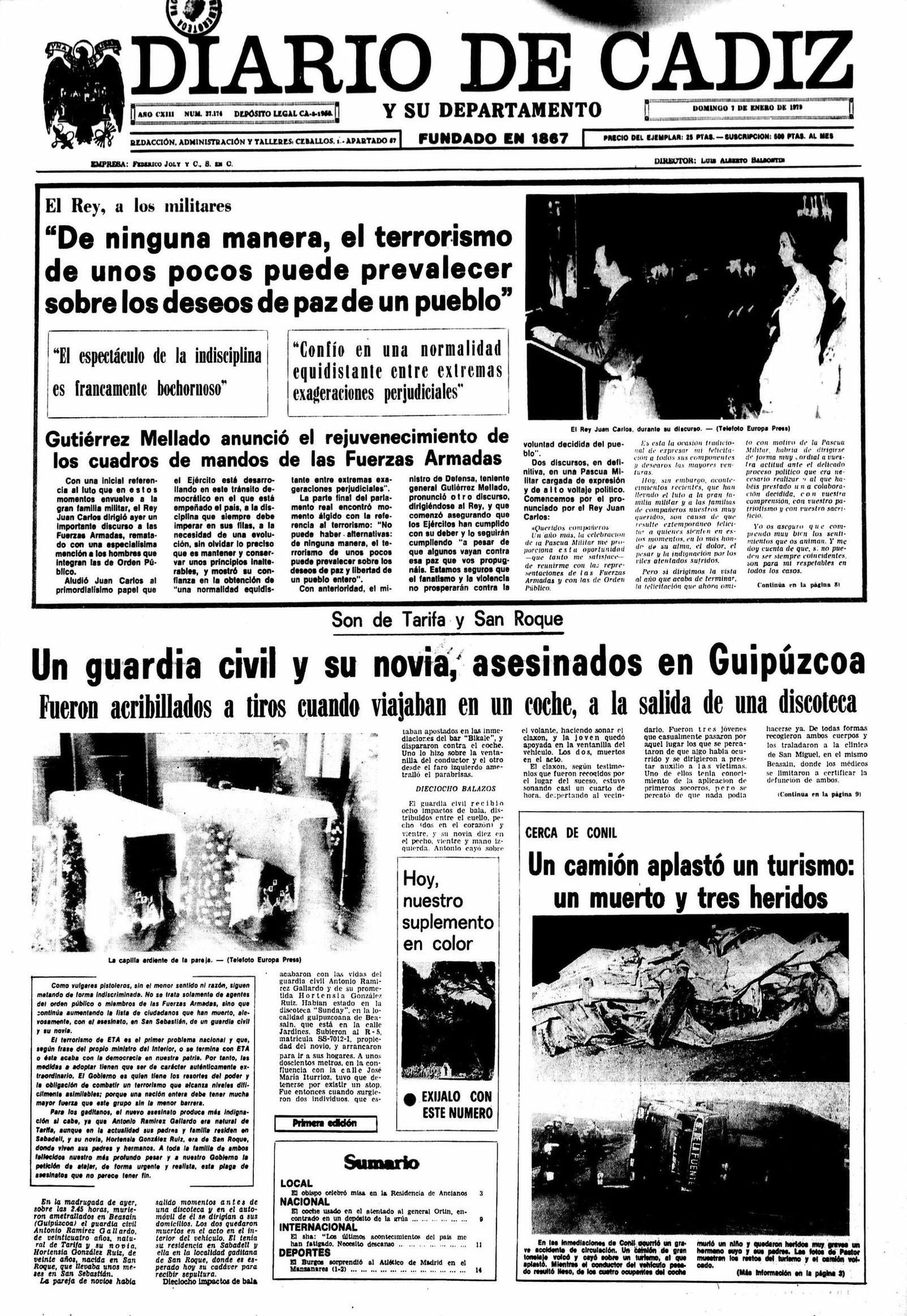 La Audiencia Nacional reabre el caso de "los novios de Cádiz", asesinados por ETA