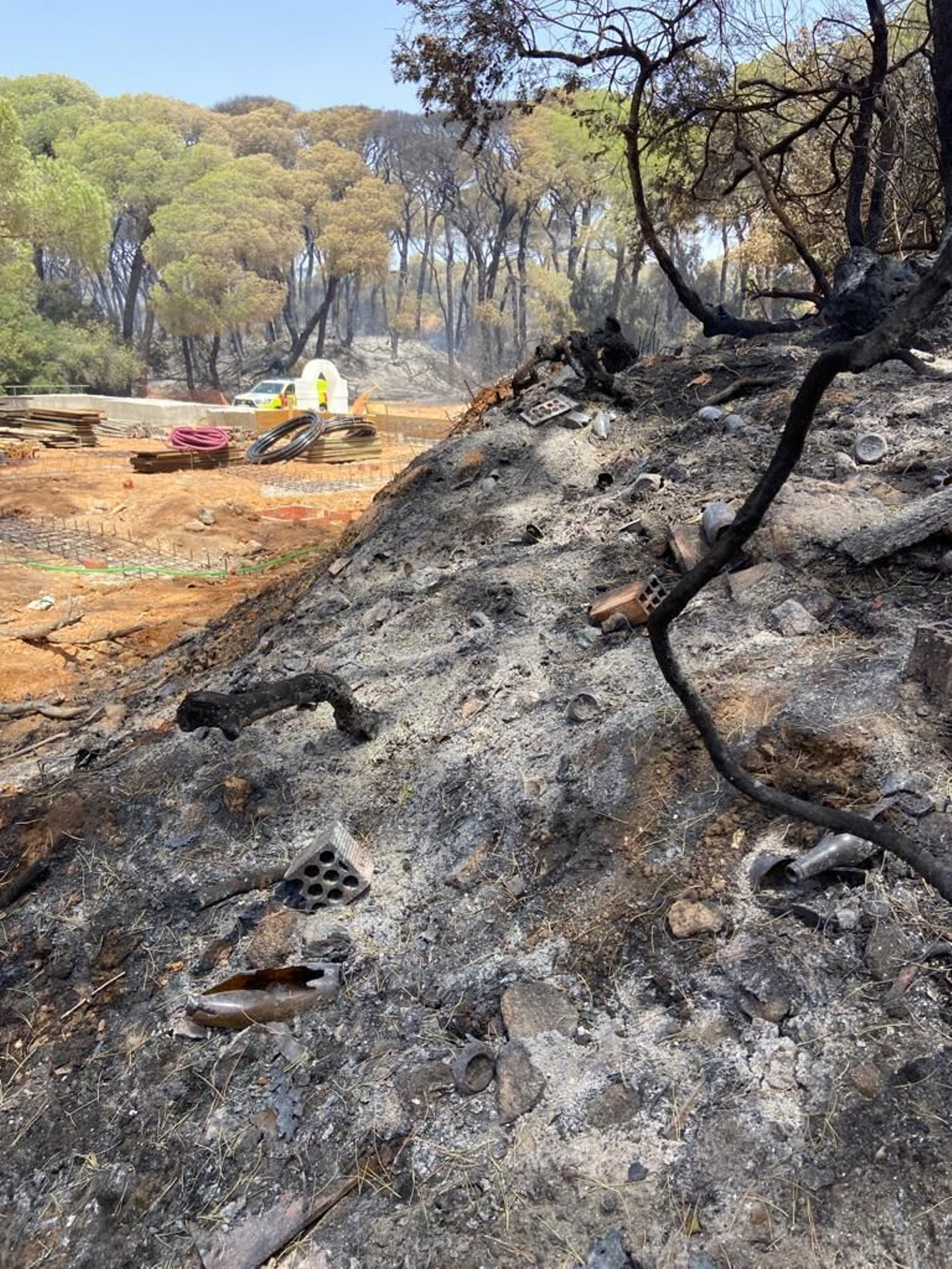Patio del Pozo tras el incendio