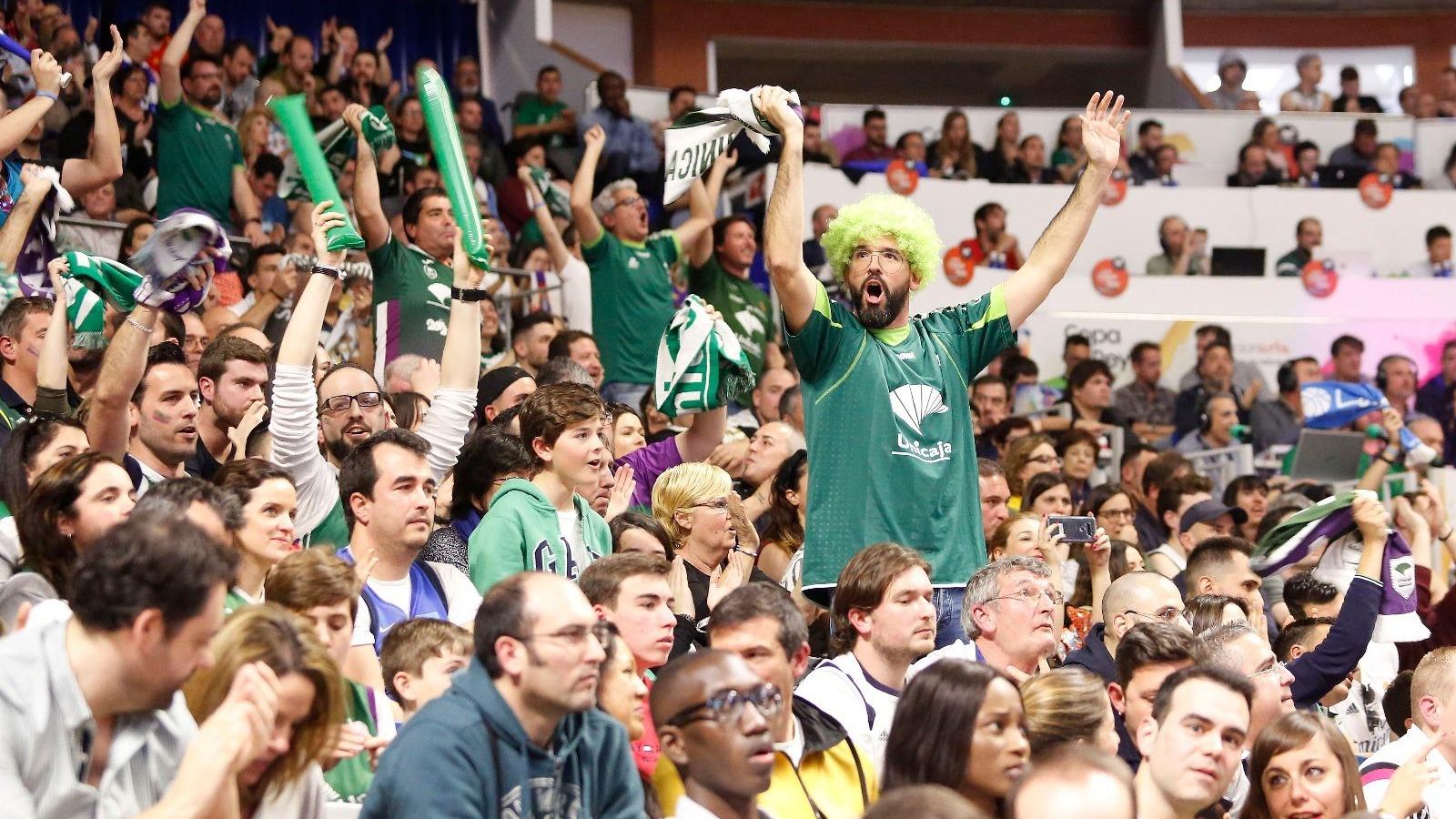 La afición del Unicaja en la final de la Copa del Rey