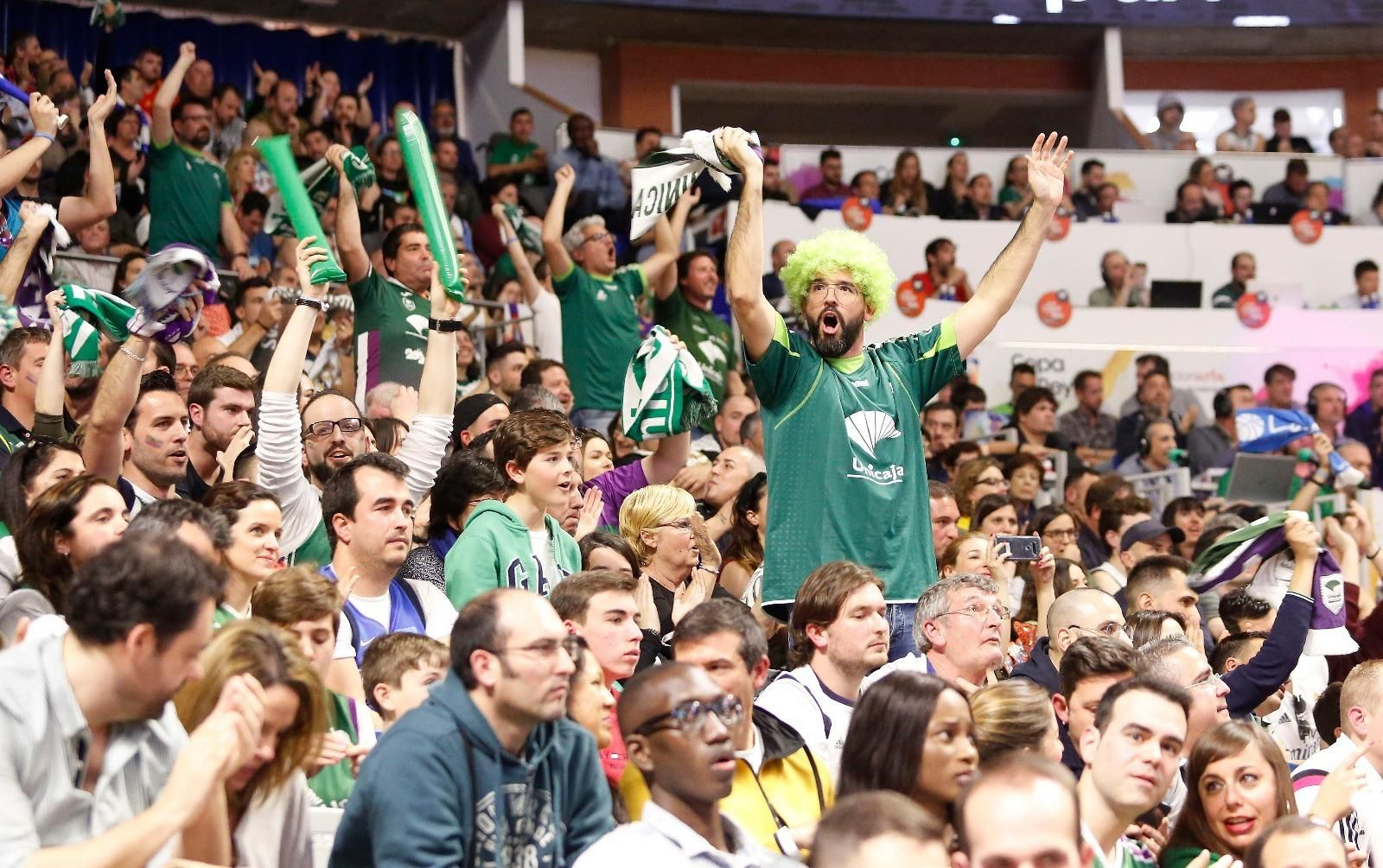 La afición del Unicaja en la final de la Copa del Rey
