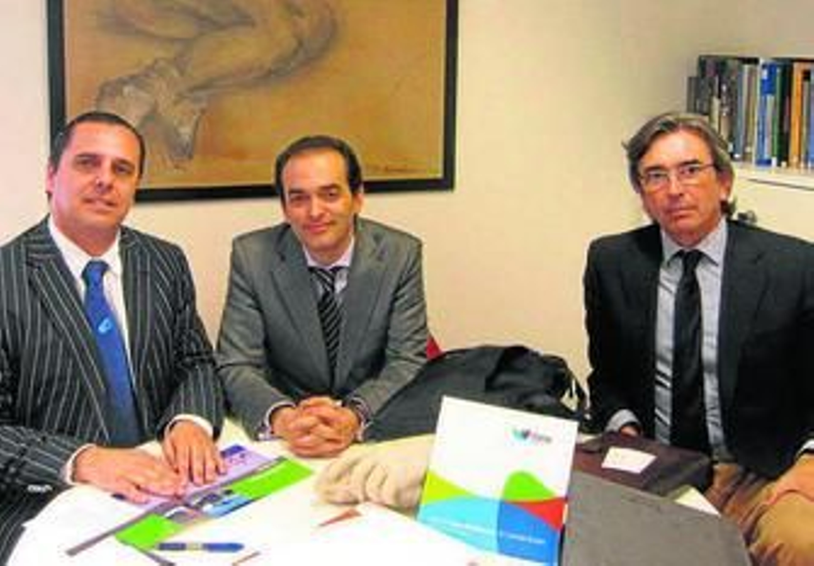 En la imagen, José Galiano, Charif Cherkaoui y Antonio Paublete.