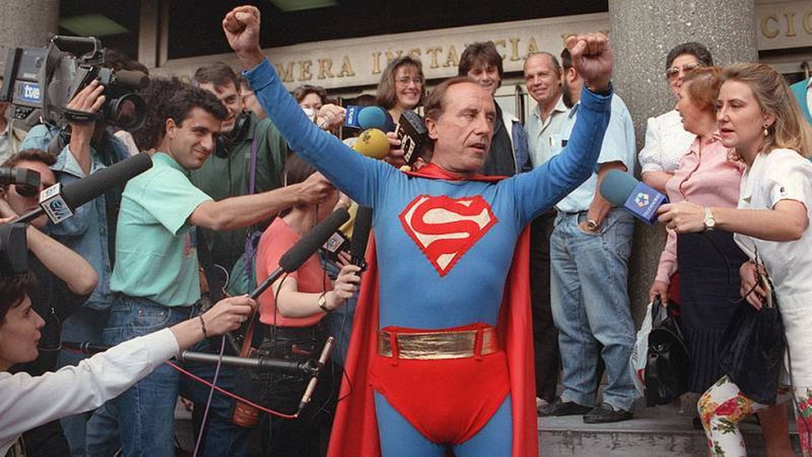 Ruiz-Mateos en una de sus apariciones en reclamación por las expropiaciones de Rumasa