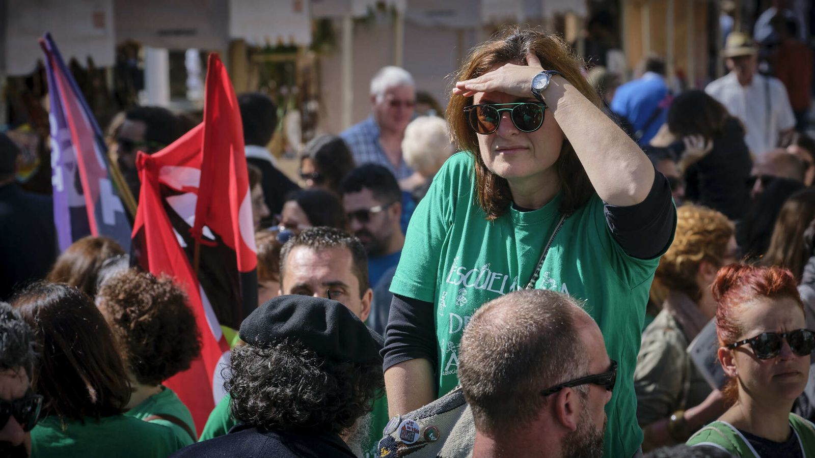 Manifestación contra la enseñanza concertada