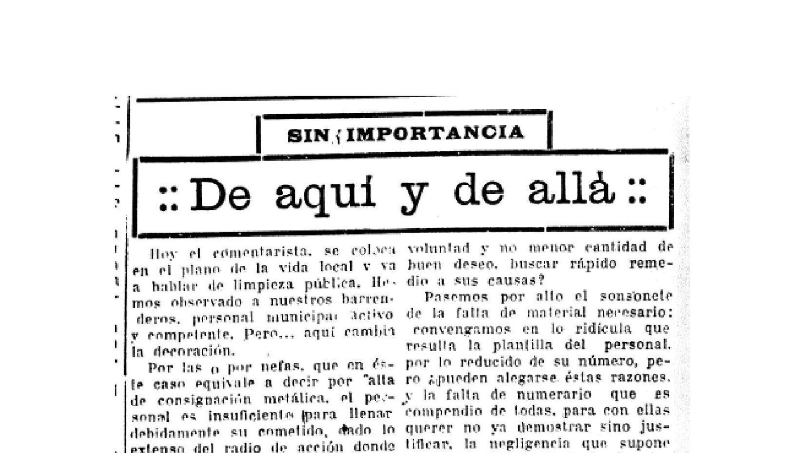 Recorte limpieza pública