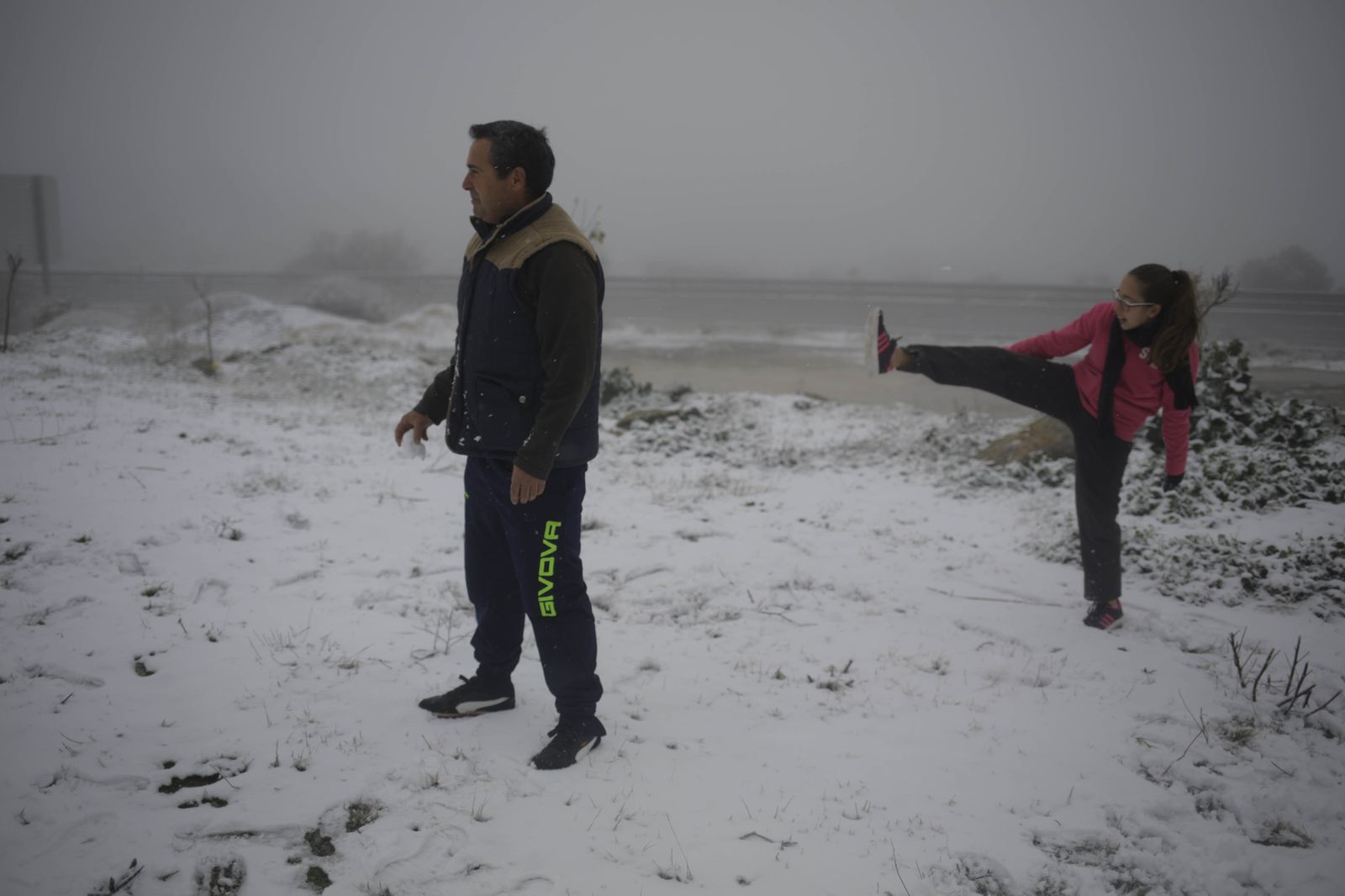 La nevada en el interior de Málaga, en imágenes