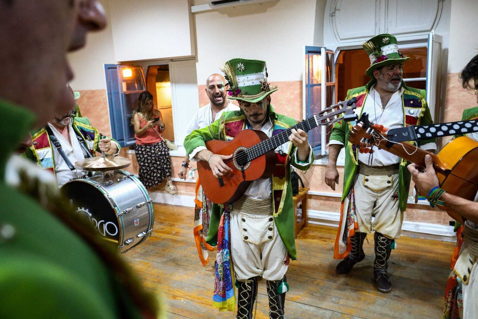 El ambiente en los camerinos del Falla