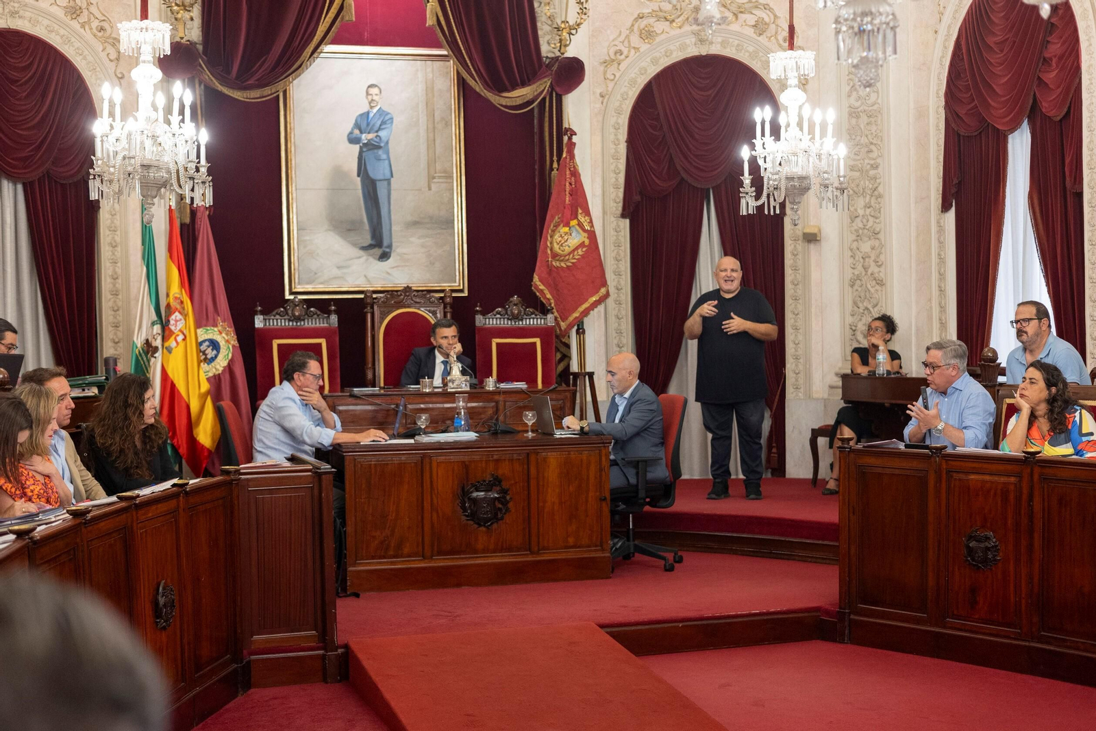 Imagen del Pleno municipal del Ayuntamiento de Cádiz.