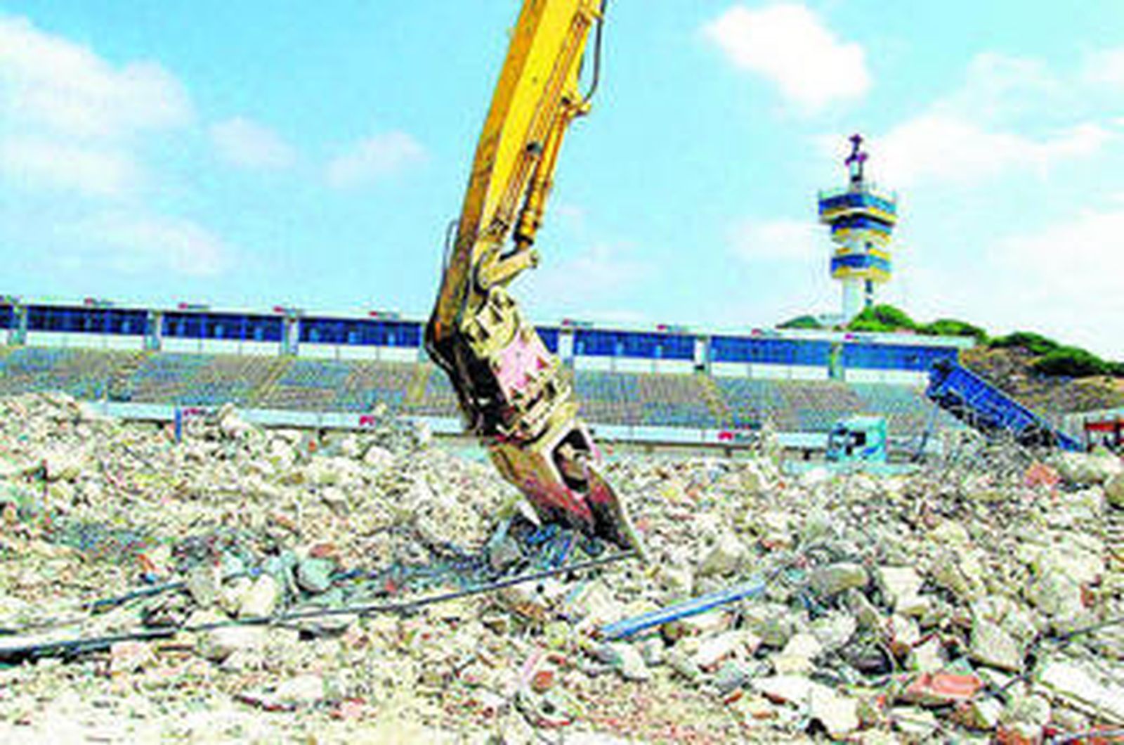 Obras de remodelación el circuito de Jerez, llevadas a cabo entre 2001 y 2002.
