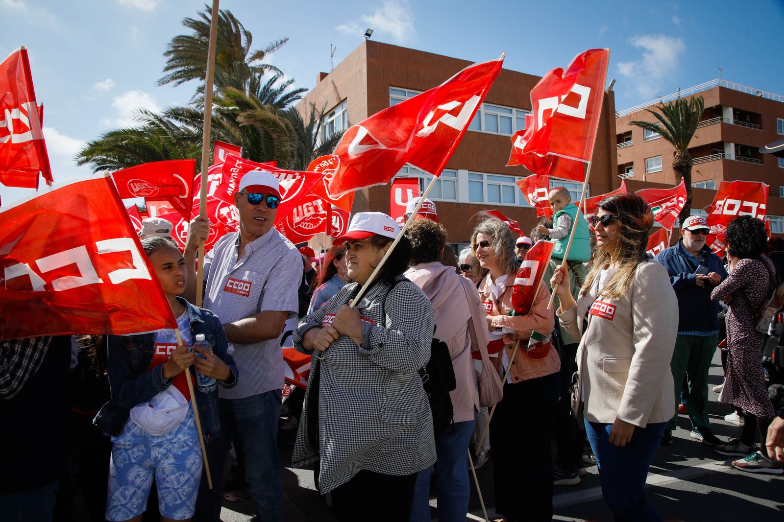 Las imágenes de la manifestación del Día del Trabajador en Almería